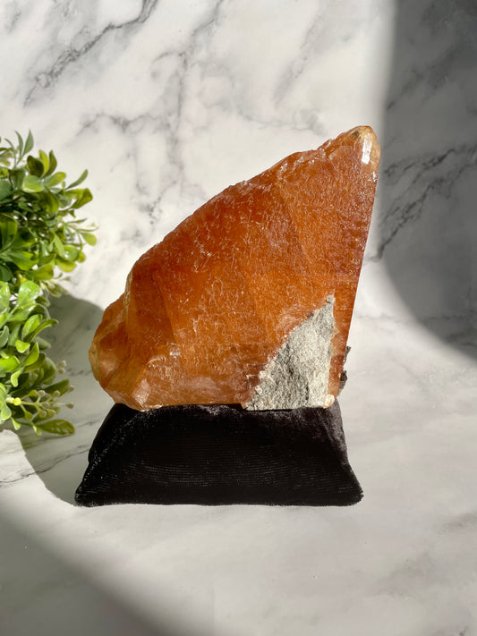 RARE Tennessee Elmwood Calcite Large Specimen With Black Display Pillow