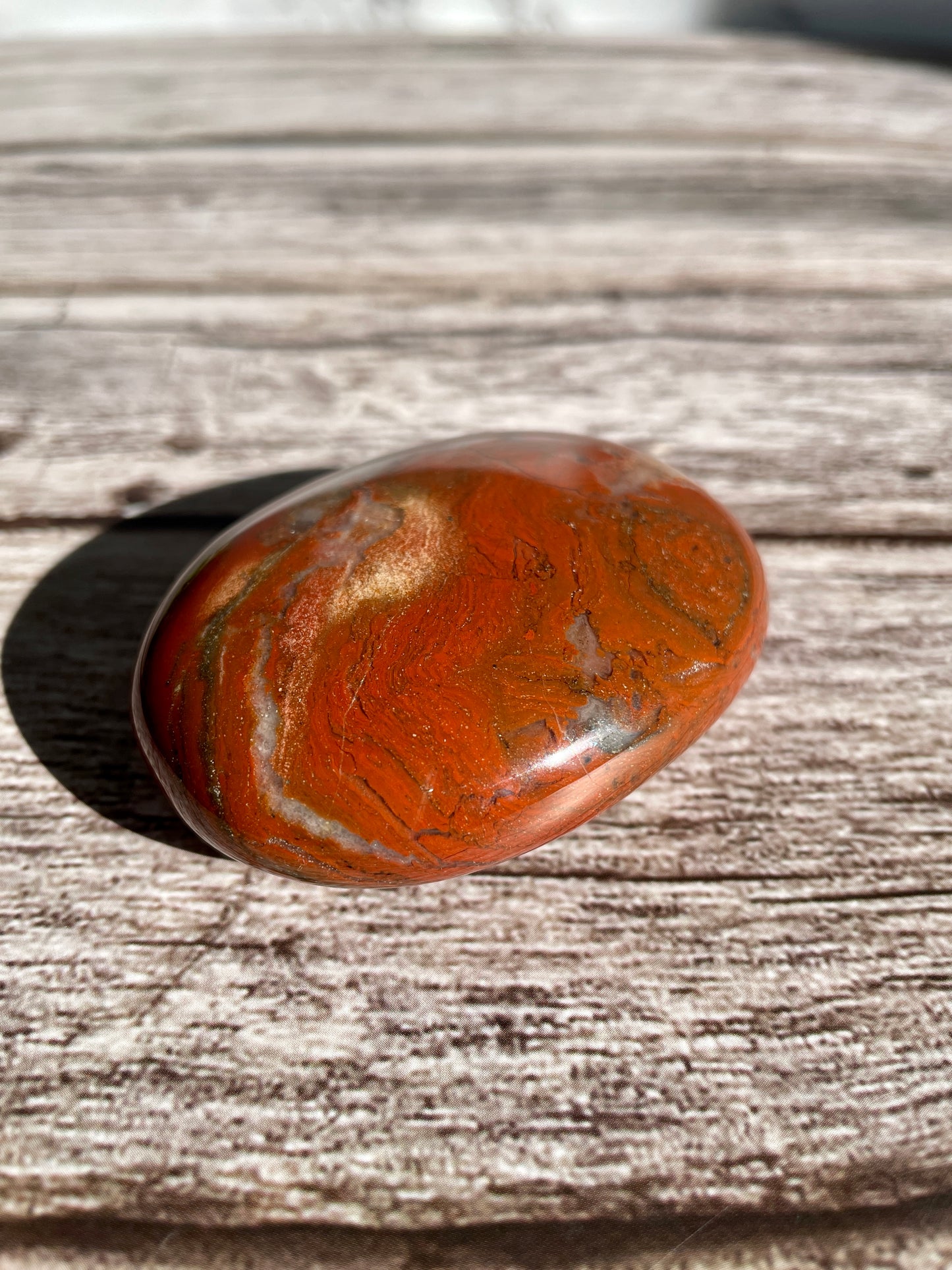 Red Jasper Palm Stone