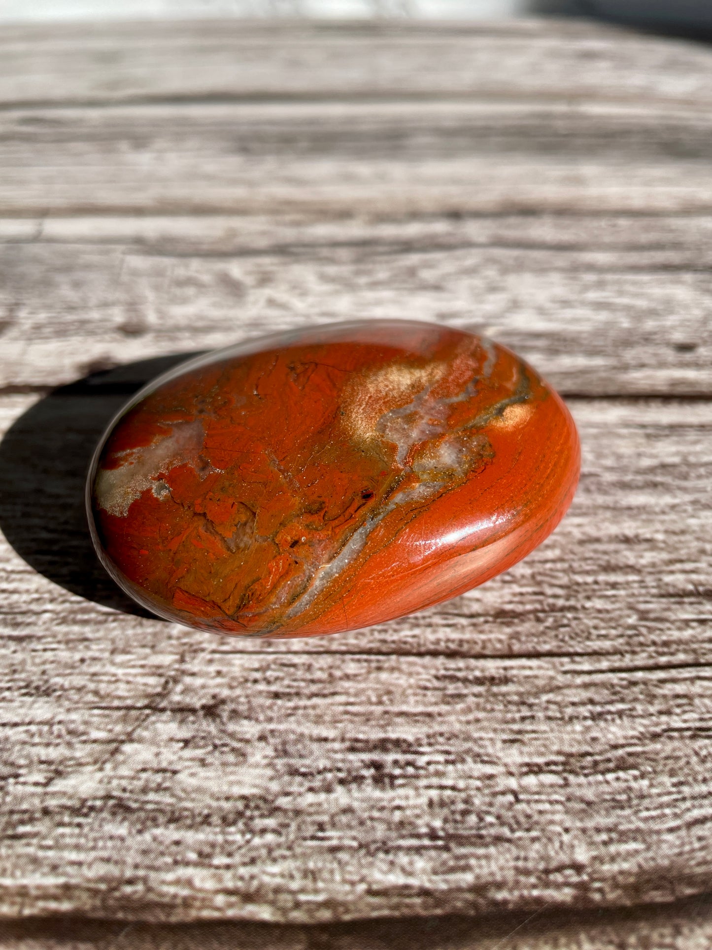 Red Jasper Palm Stone