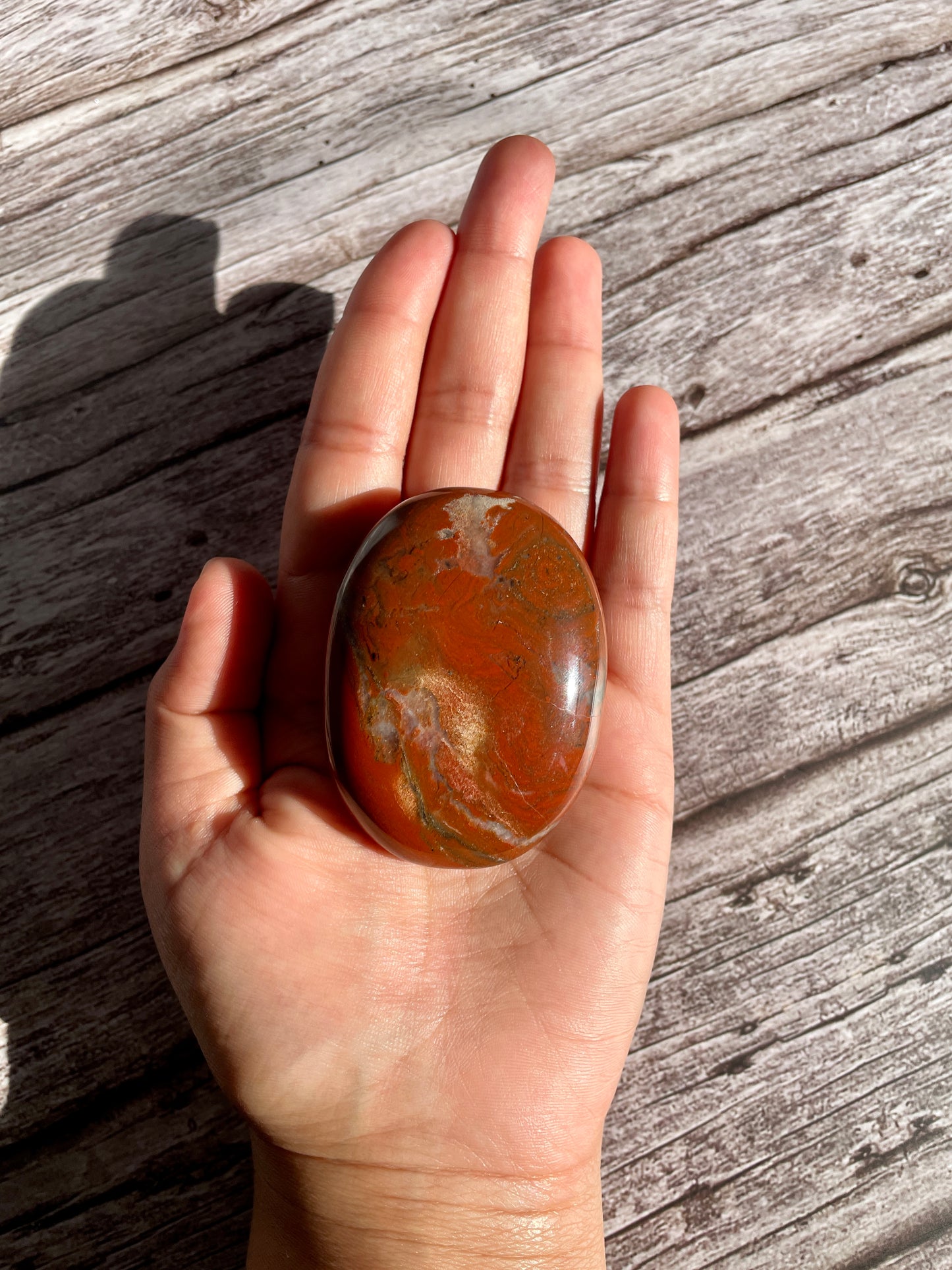 Red Jasper Palm Stone