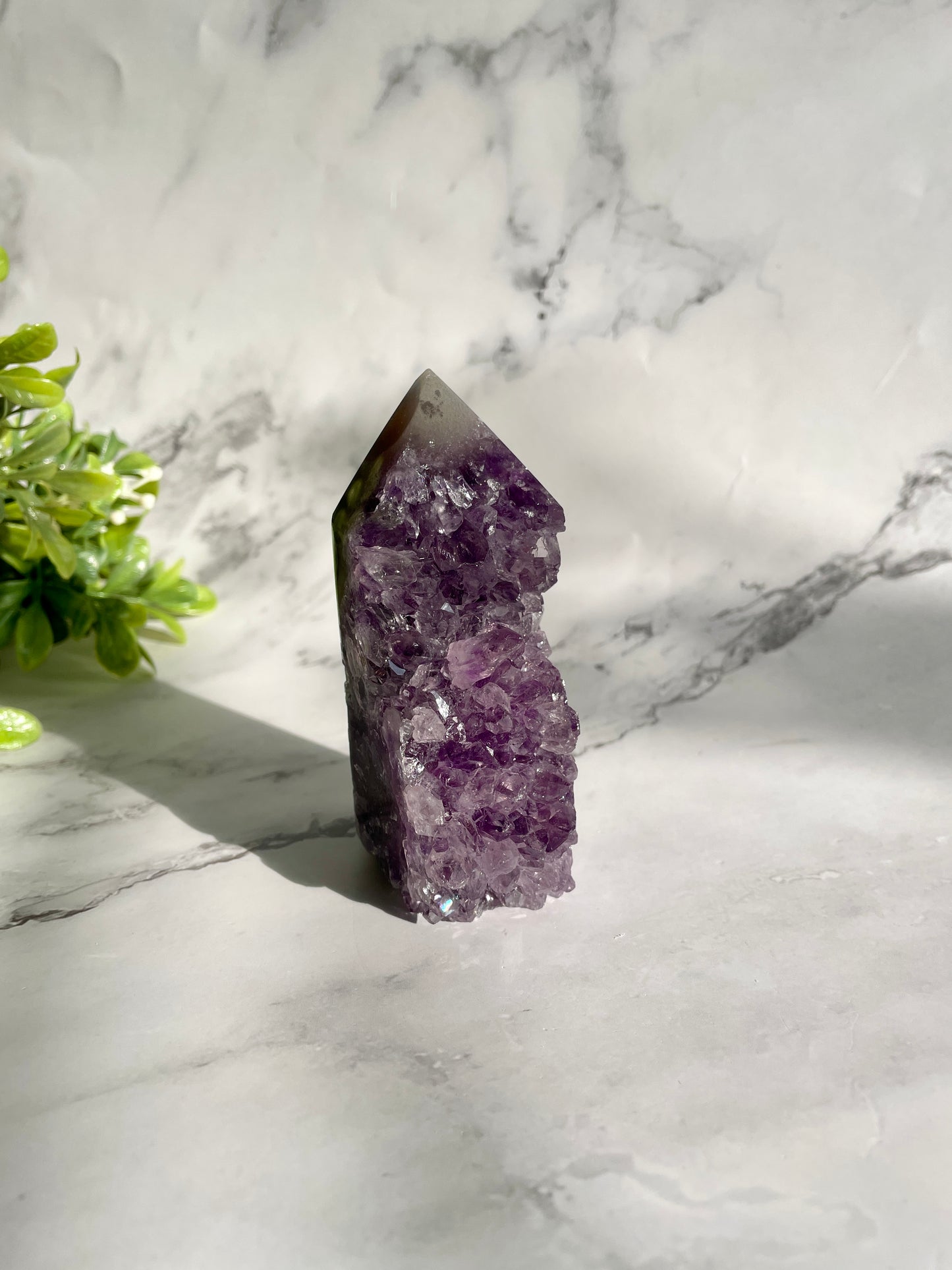 Semi-Polished Amethyst Freeform Tower Crystal