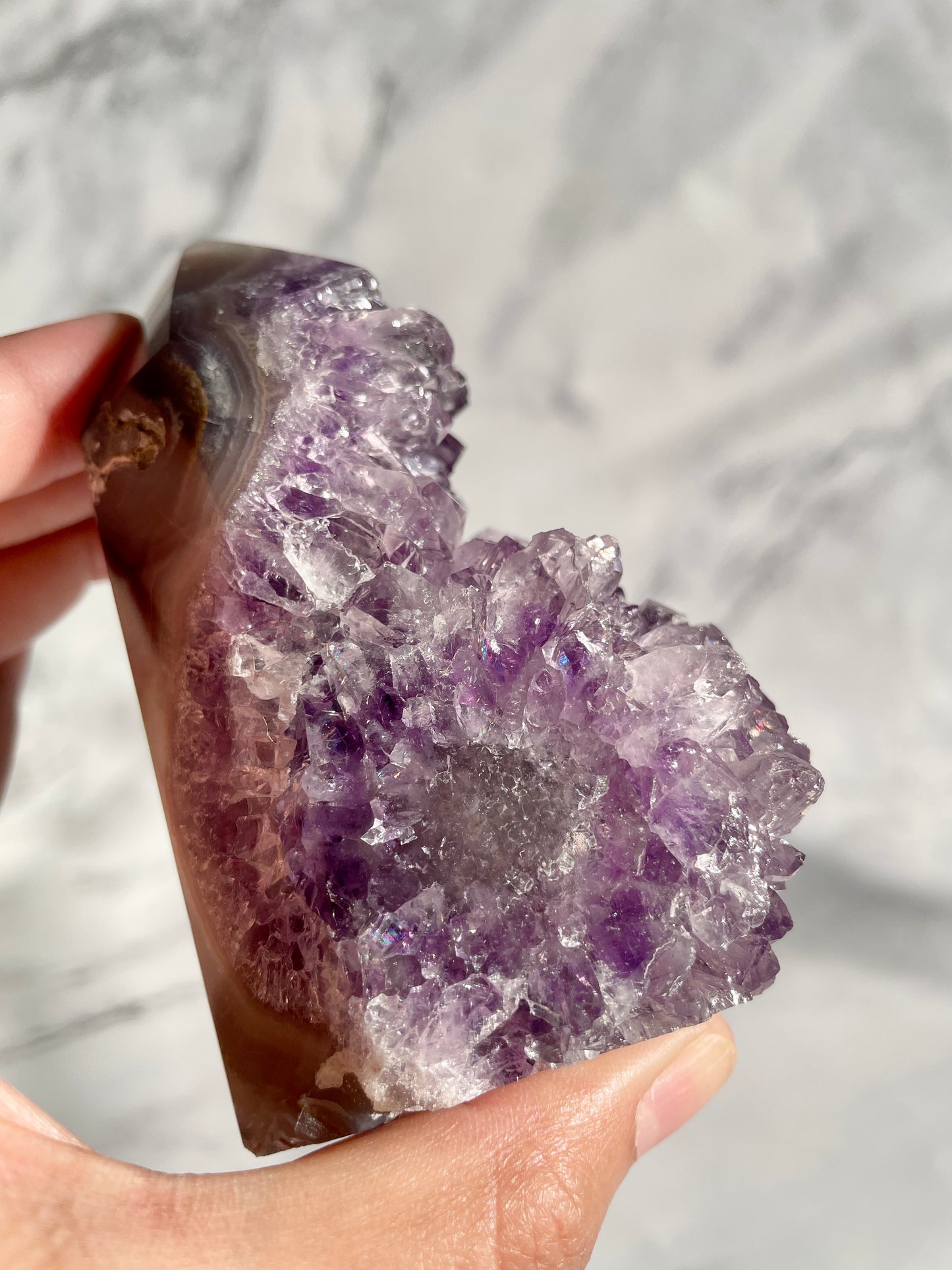 Semi-Polished Amethyst Freeform Tower Crystal