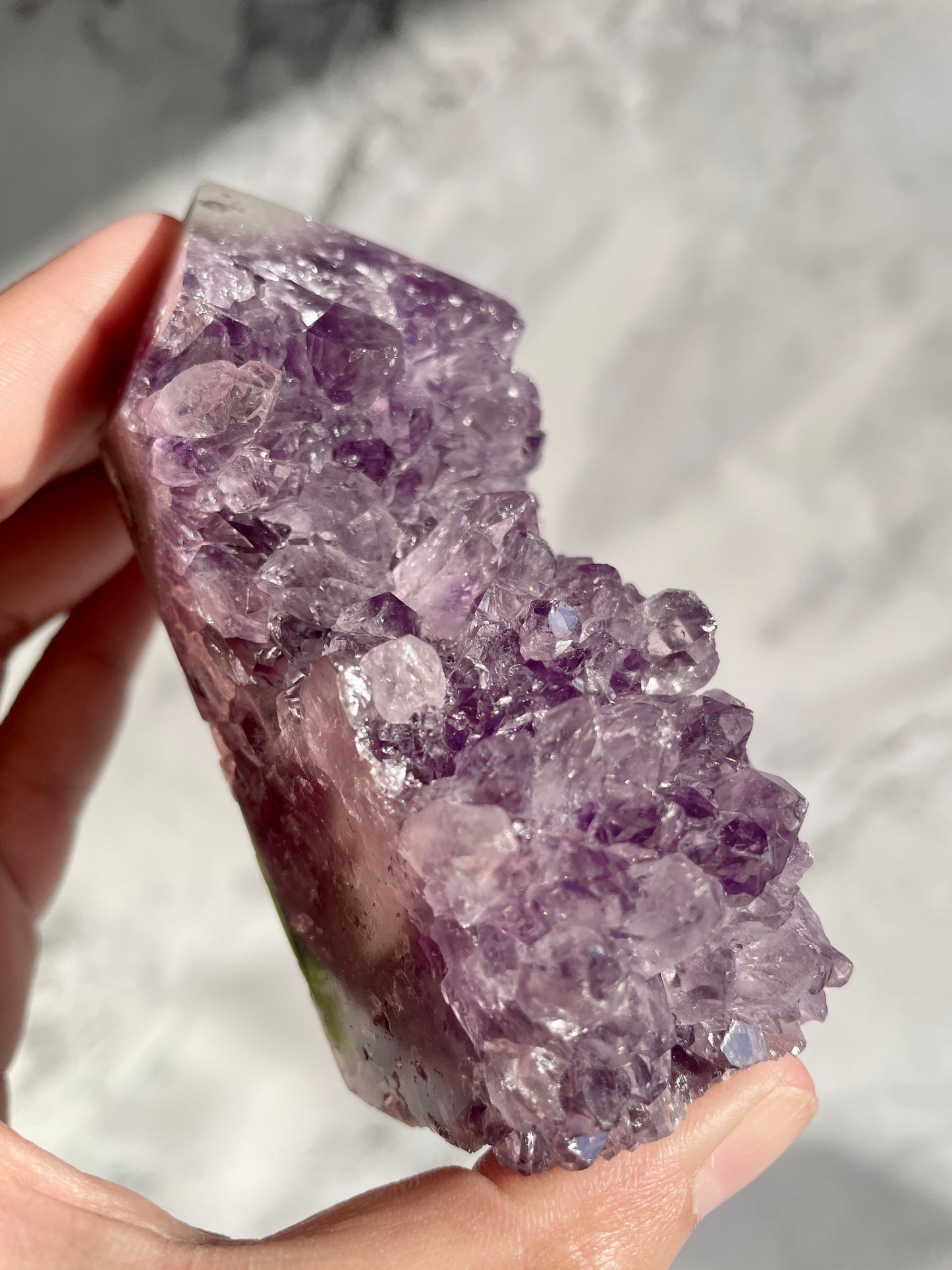 Semi-Polished Amethyst Freeform Tower Crystal