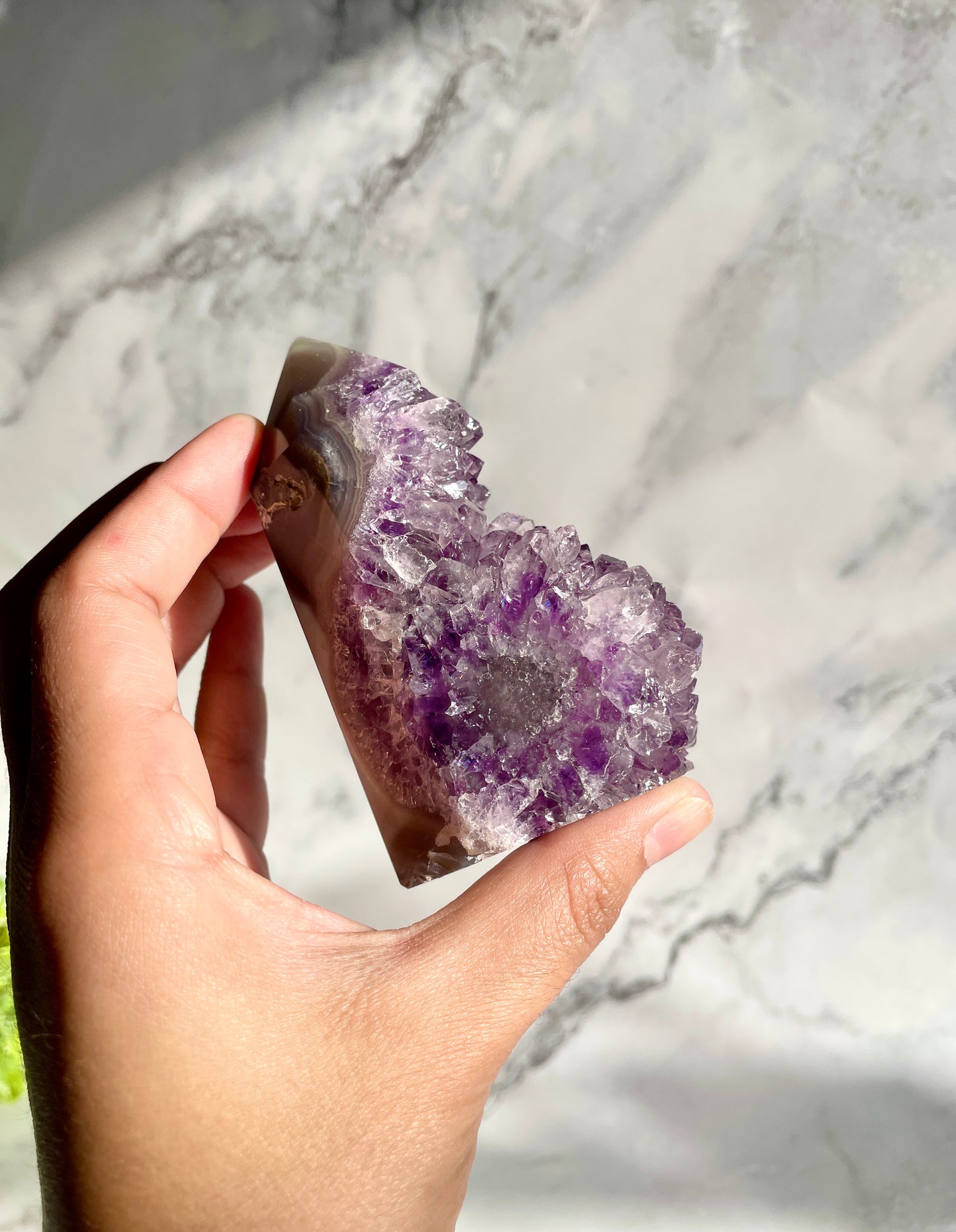 Semi-Polished Amethyst Freeform Tower Crystal