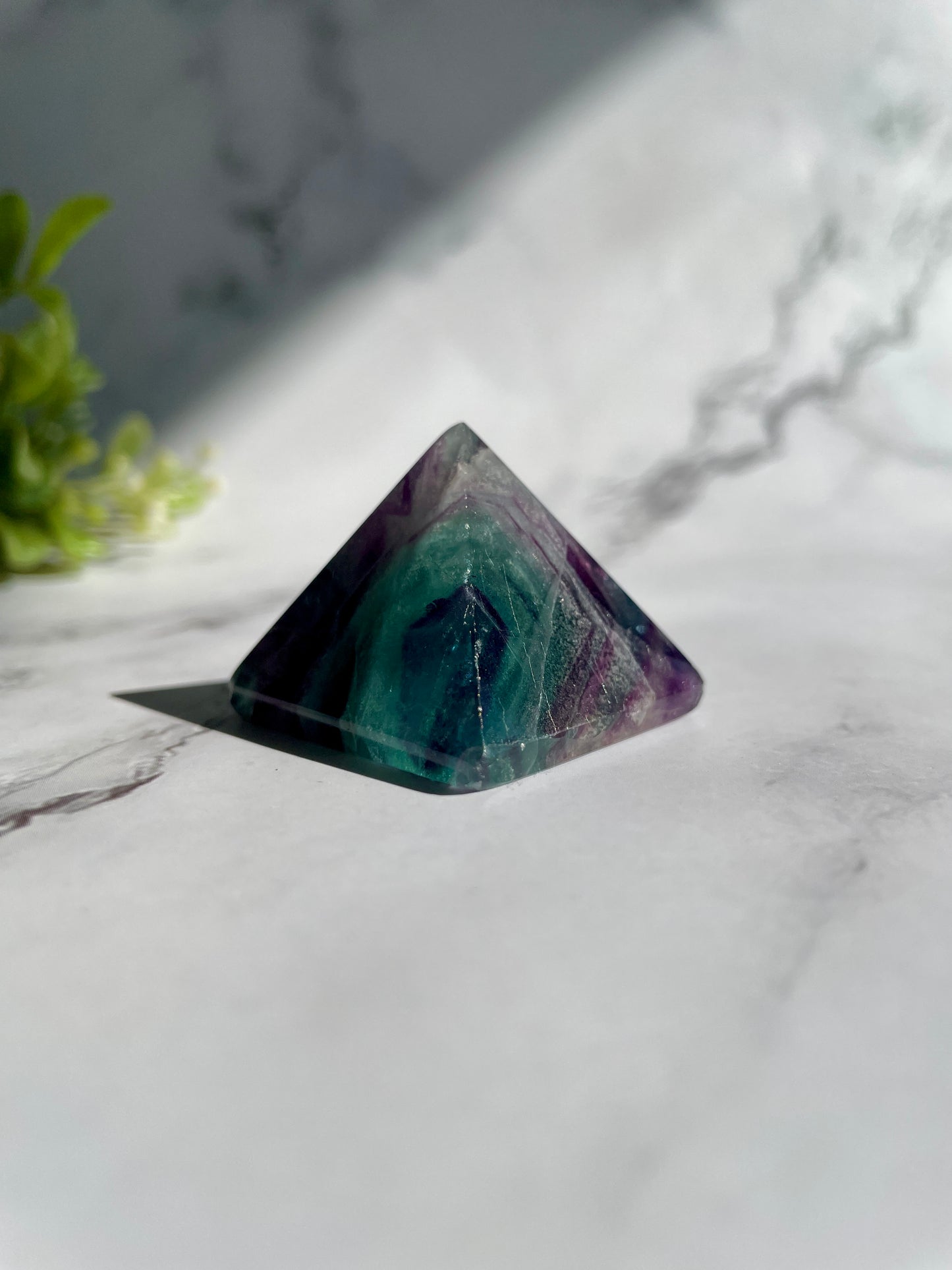 Rainbow Fluorite Small Pyramid