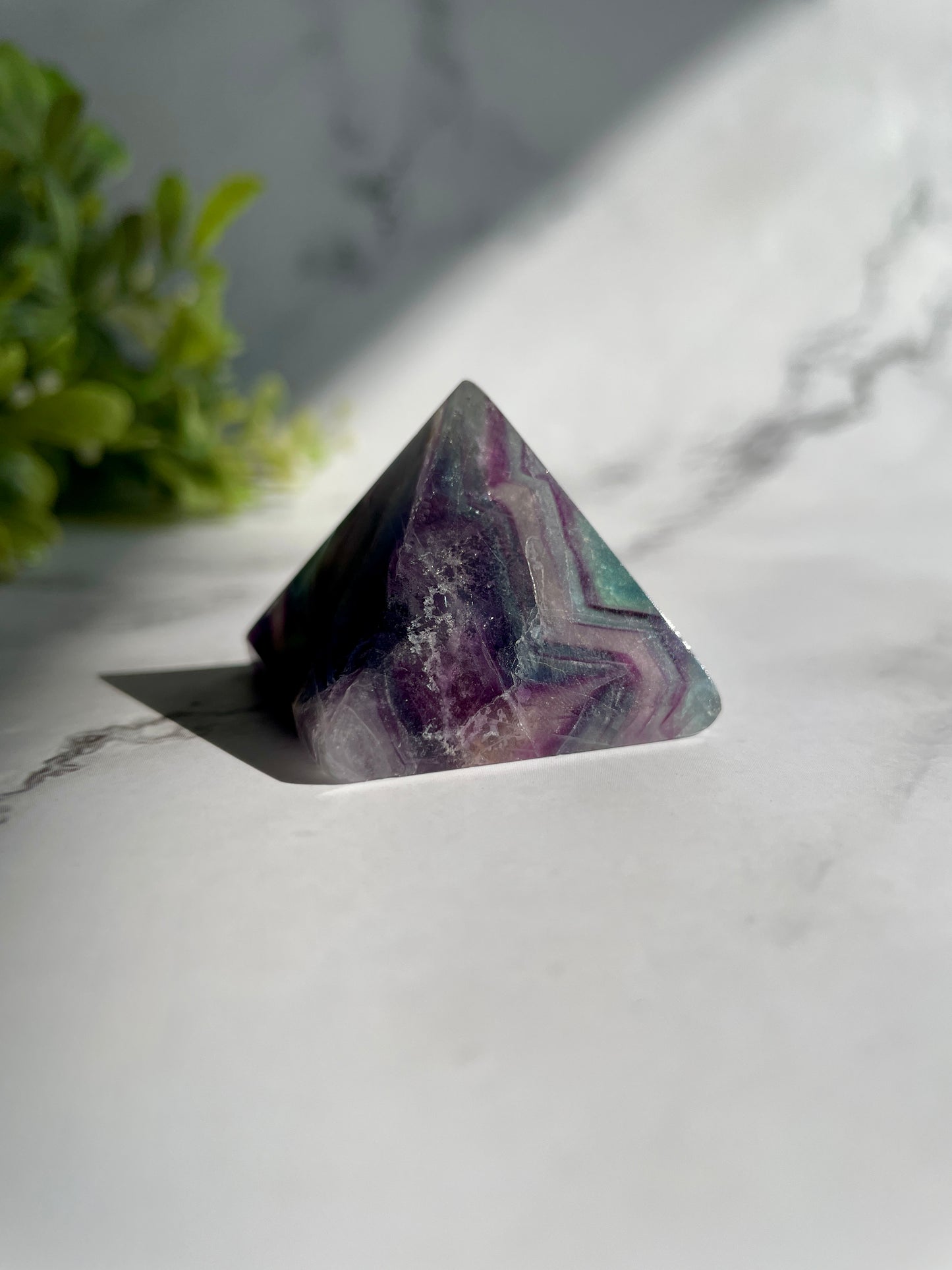 Rainbow Fluorite Small Pyramid