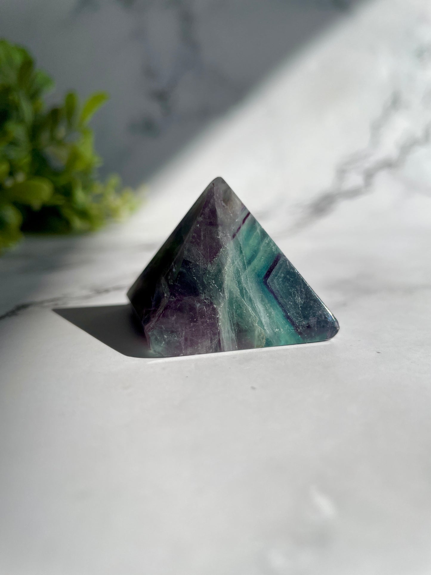 Rainbow Fluorite Small Pyramid