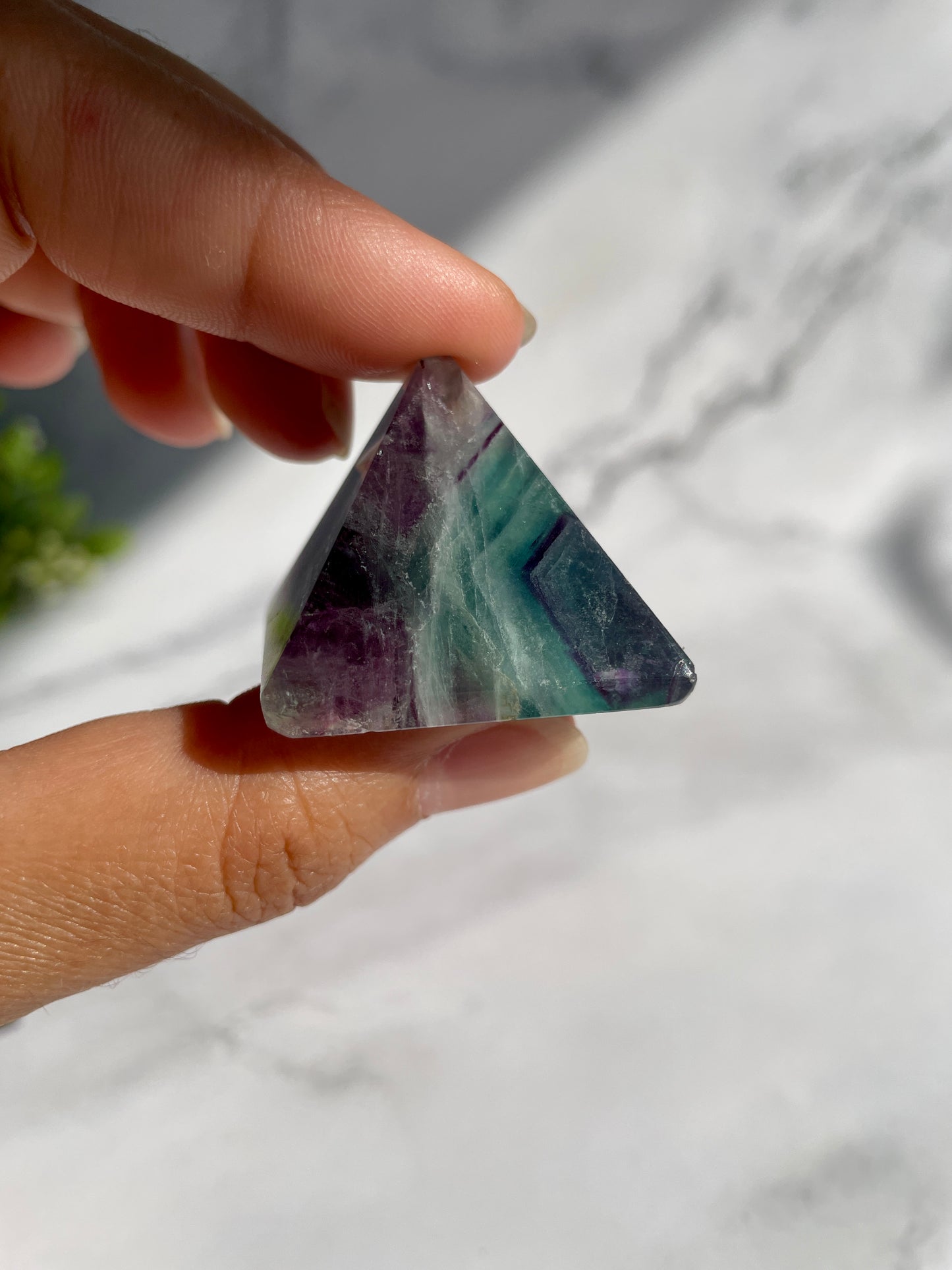 Rainbow Fluorite Small Pyramid