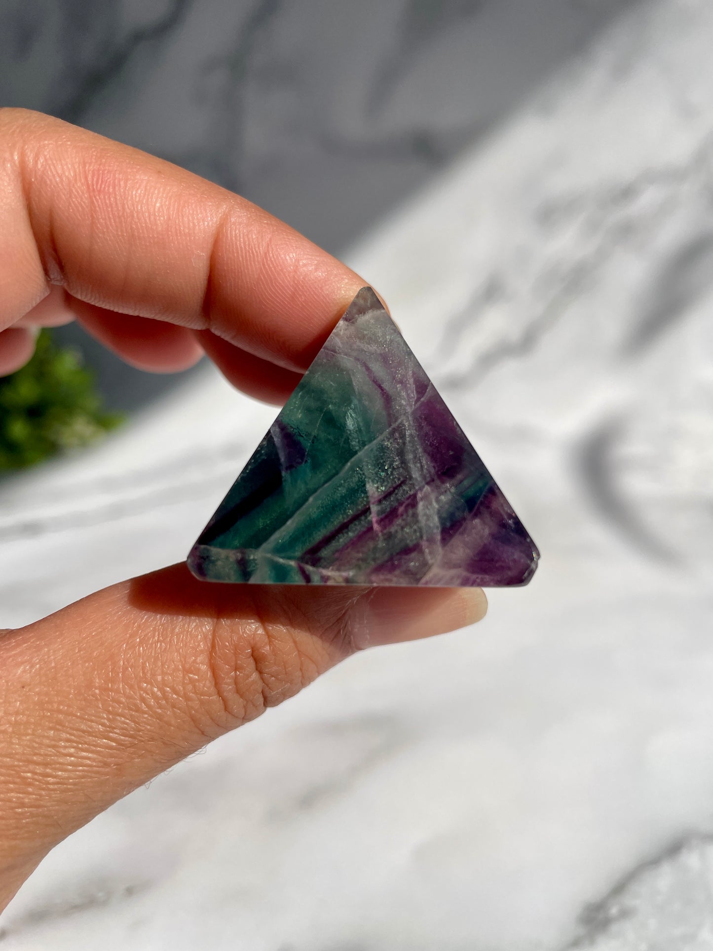 Rainbow Fluorite Small Pyramid