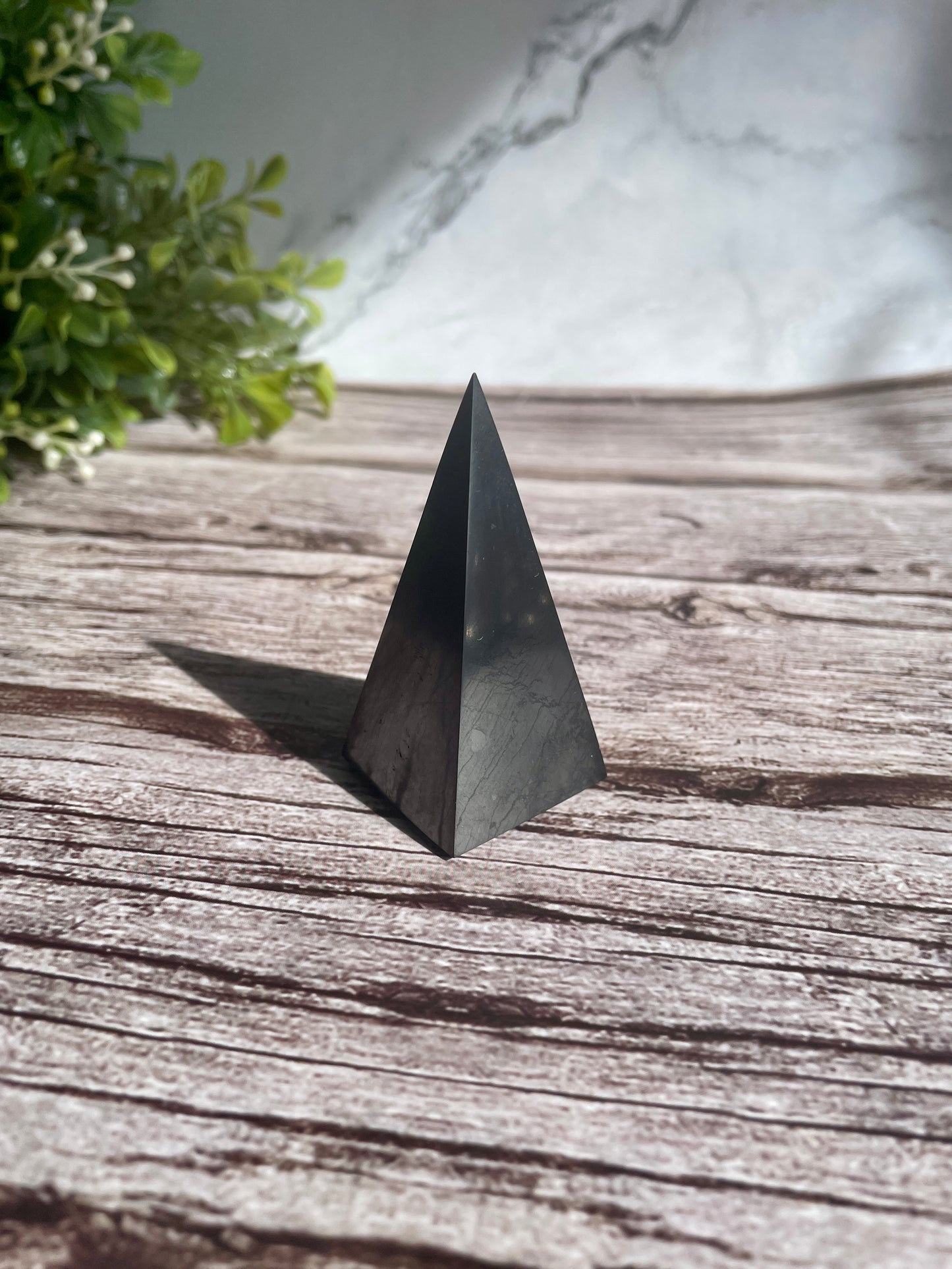 Natural Shungite Polished Pyramid