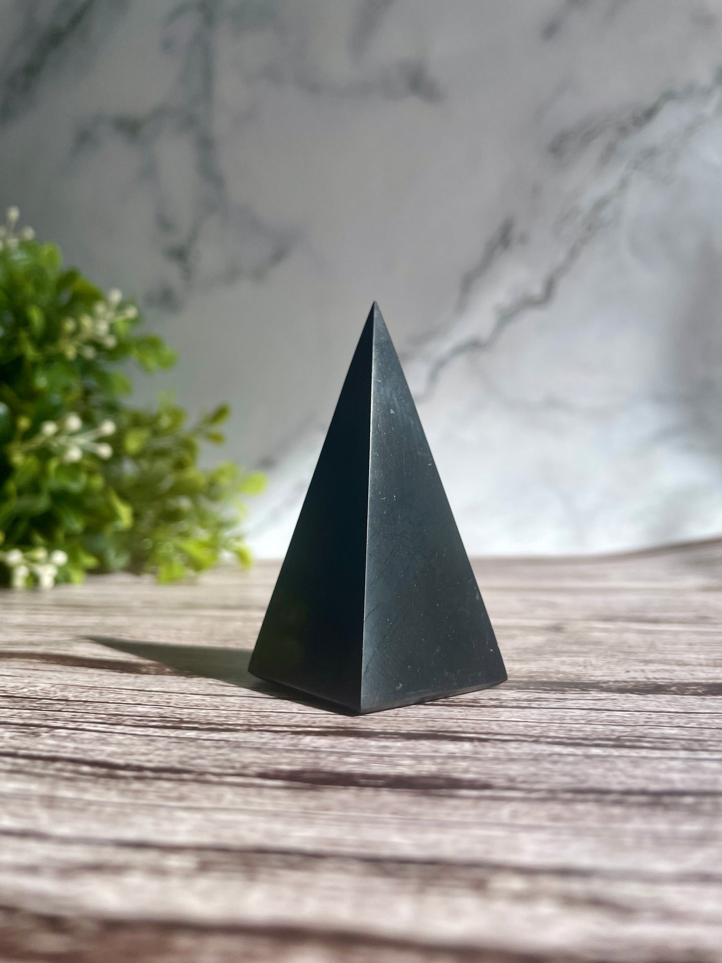 Natural Shungite Polished Pyramid