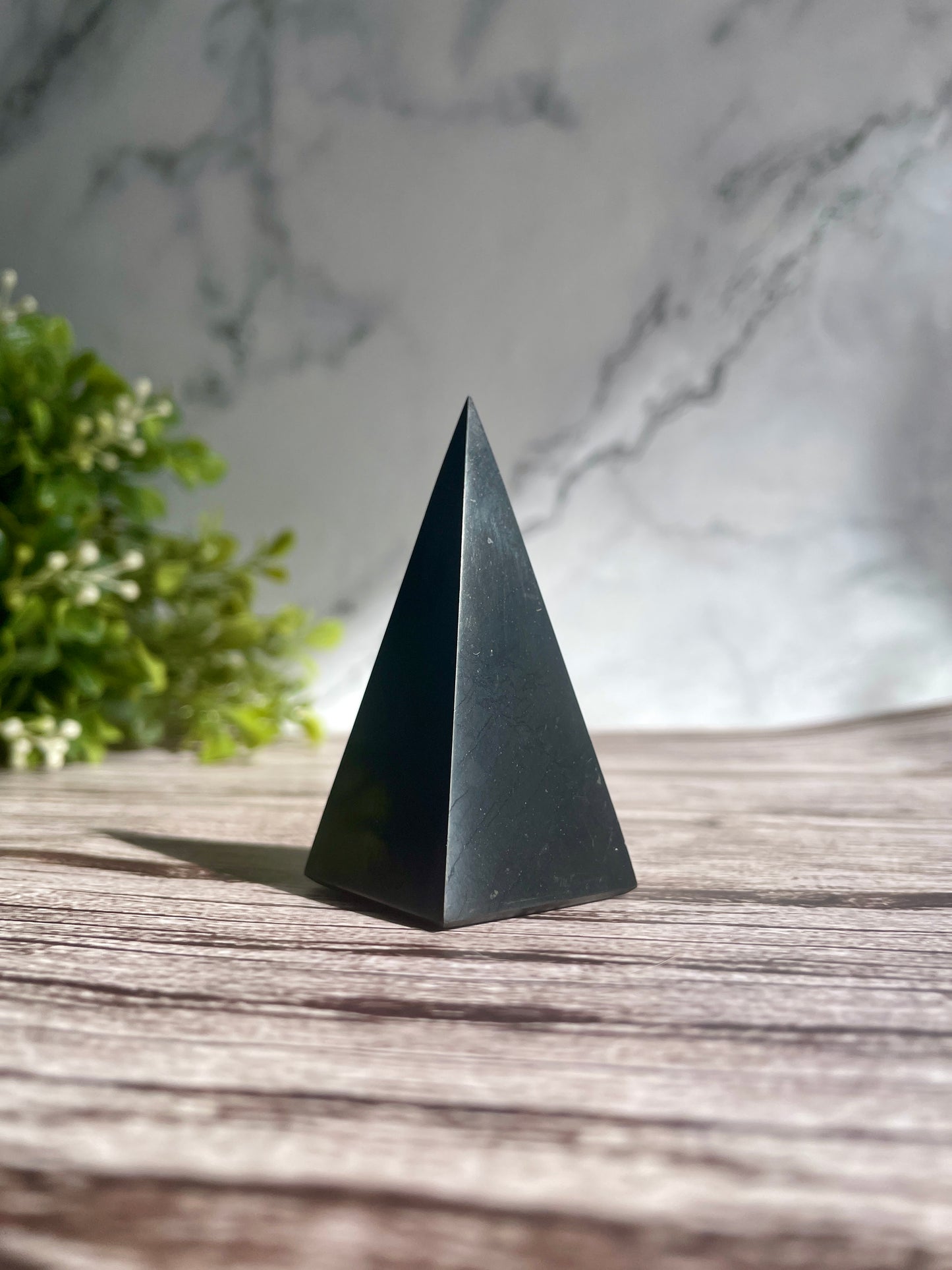 Natural Shungite Polished Pyramid