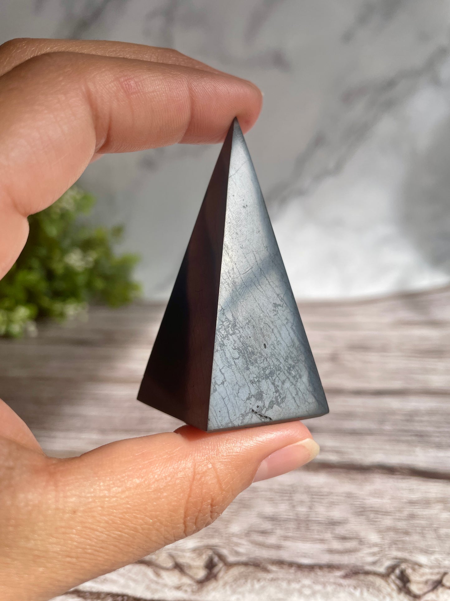 Natural Shungite Polished Pyramid