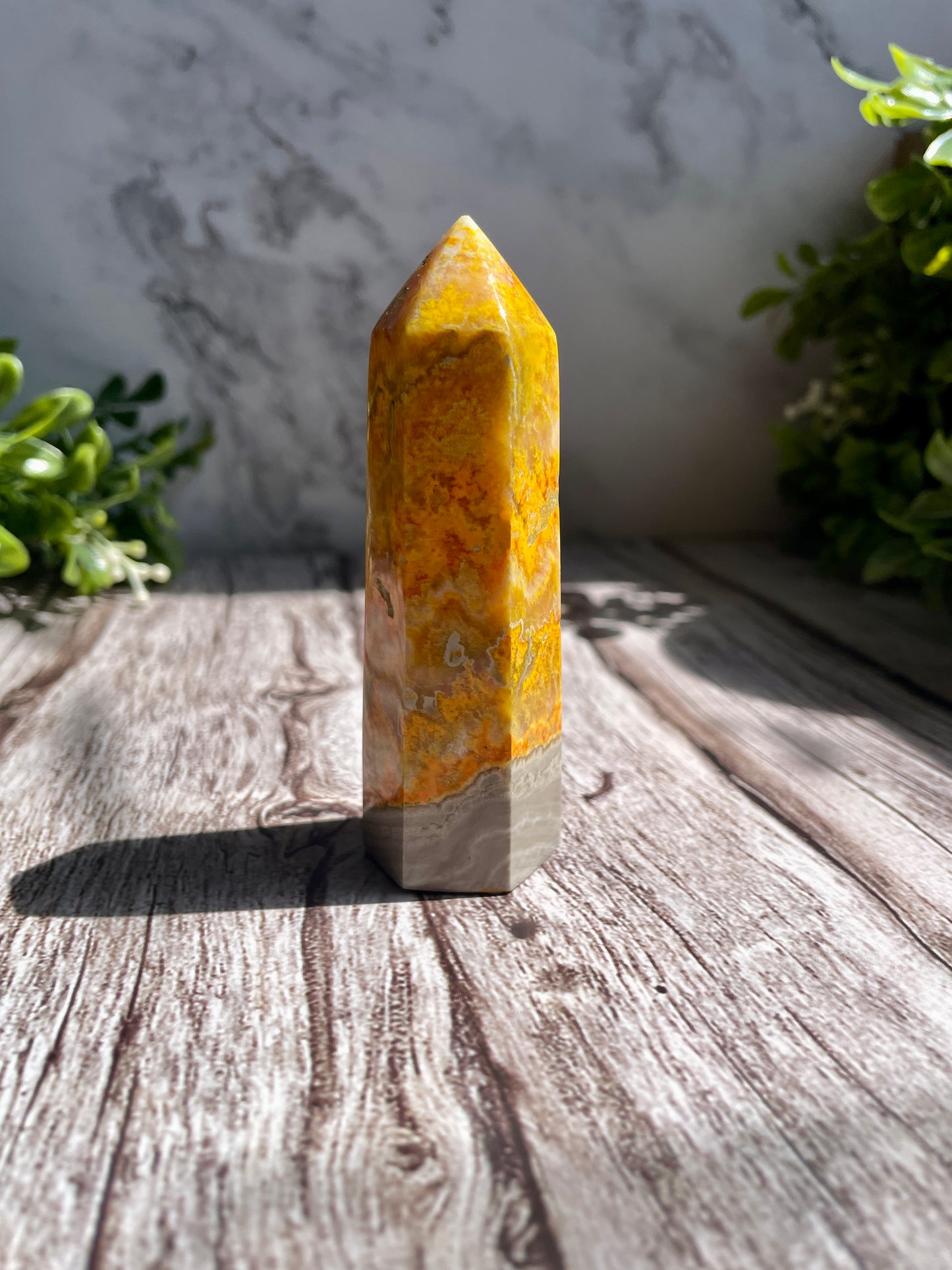 Bumblebee Jasper Tower Crystal - A