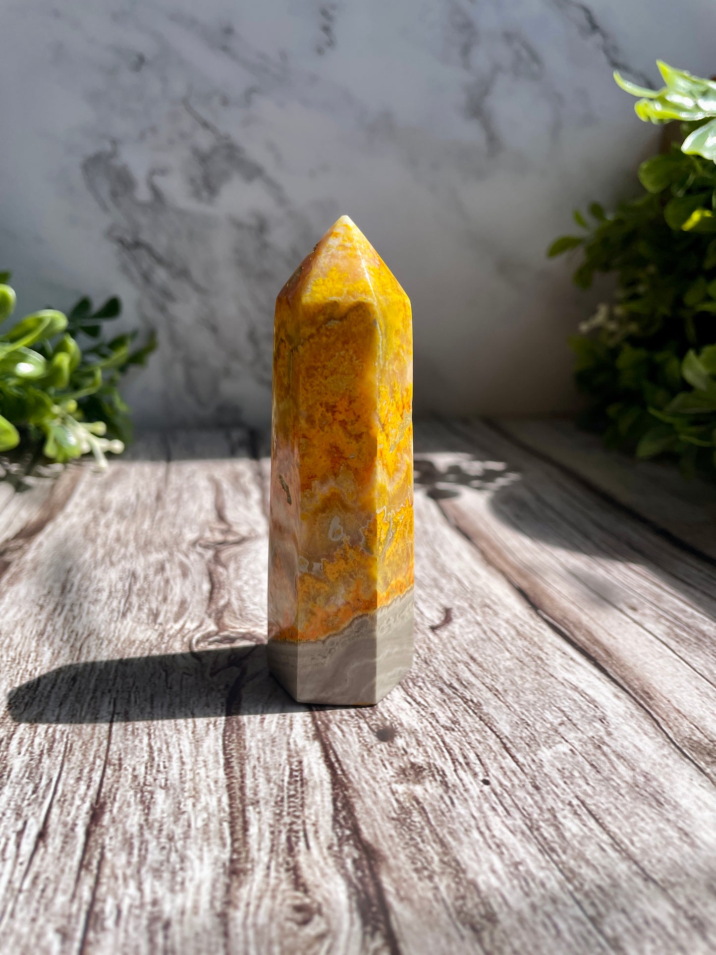 Bumblebee Jasper Tower Crystal - A