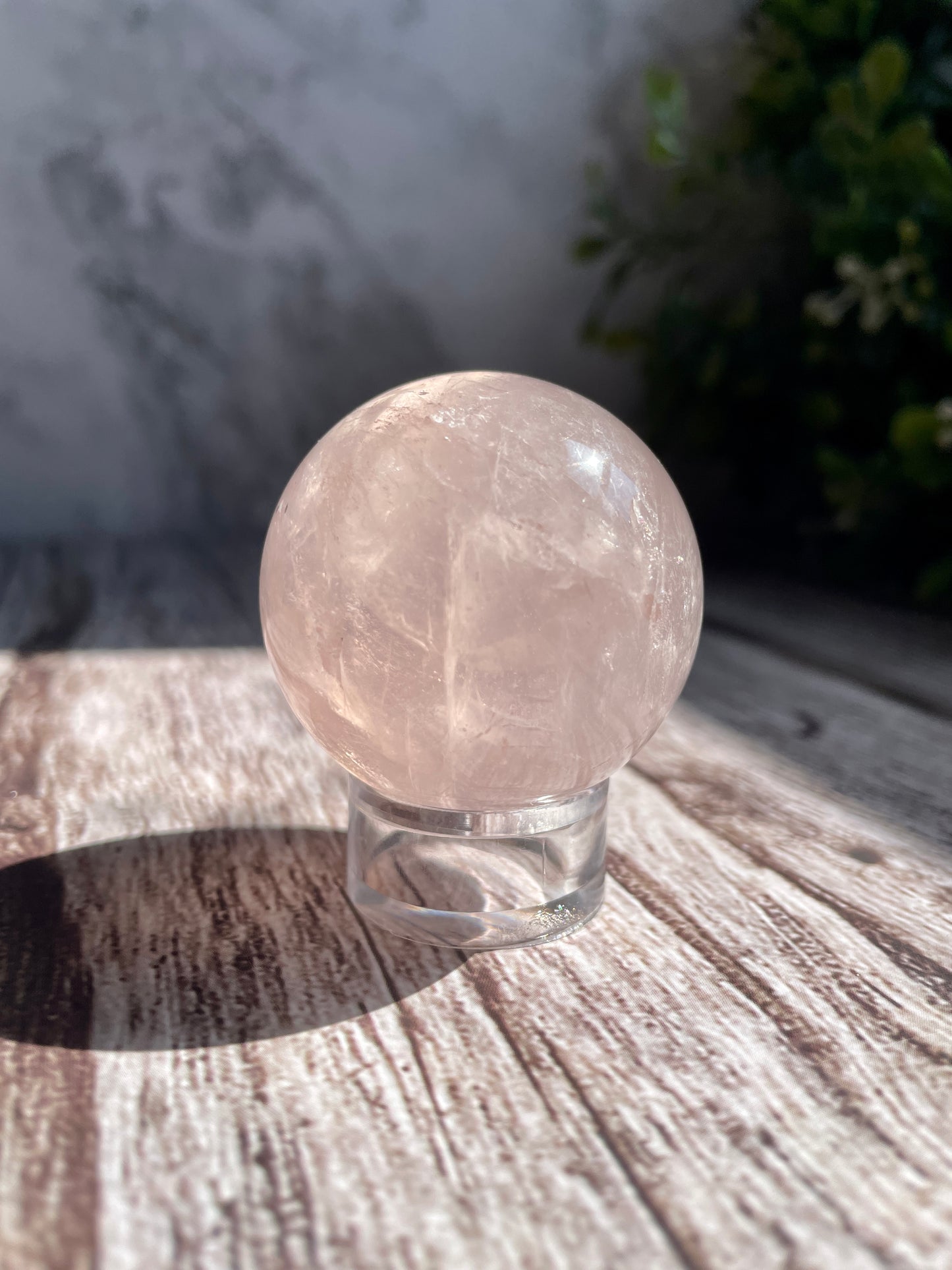 Rose Quartz Crystal Sphere W/ A FREE Stand