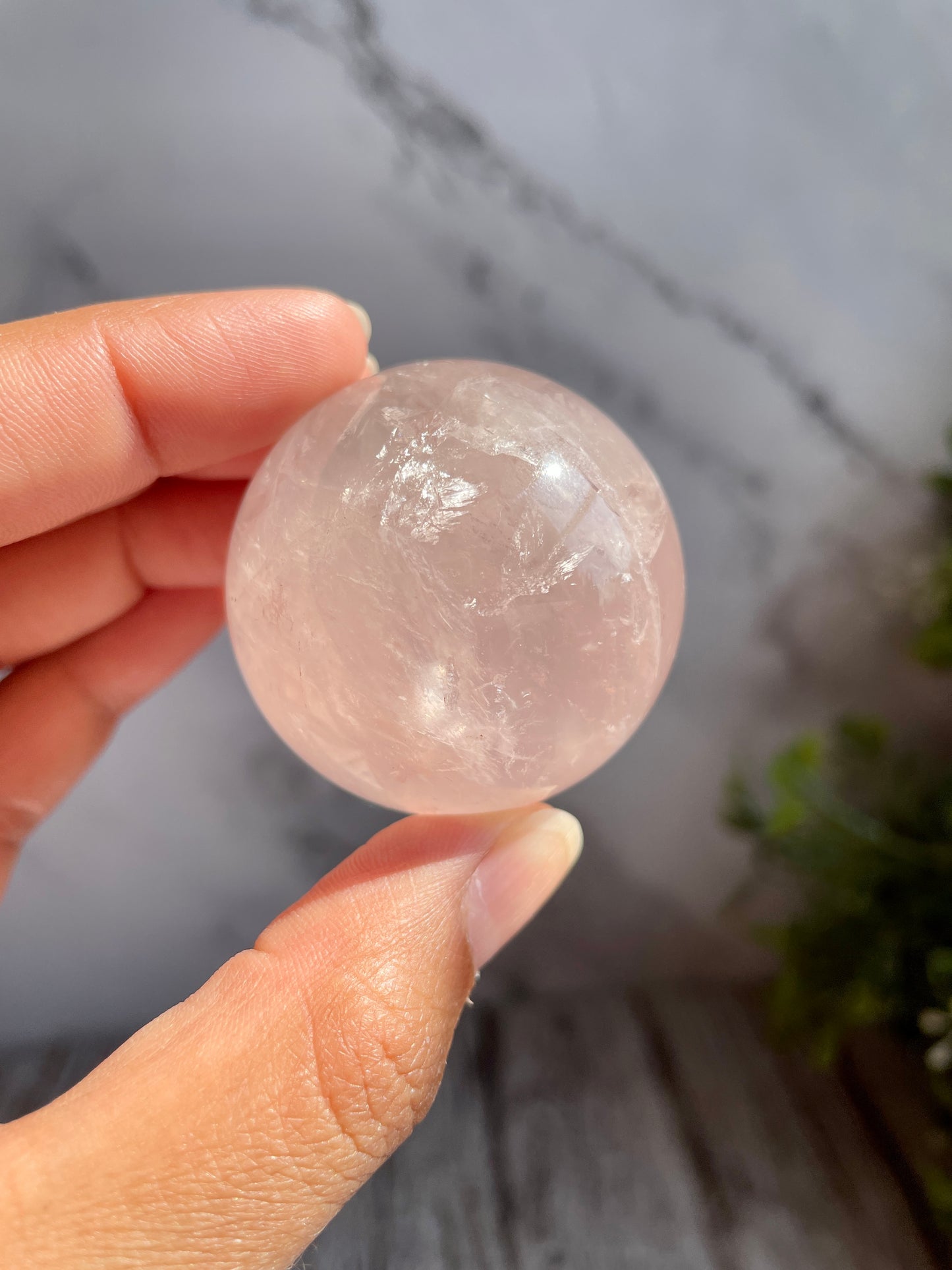 Rose Quartz Crystal Sphere W/ A FREE Stand