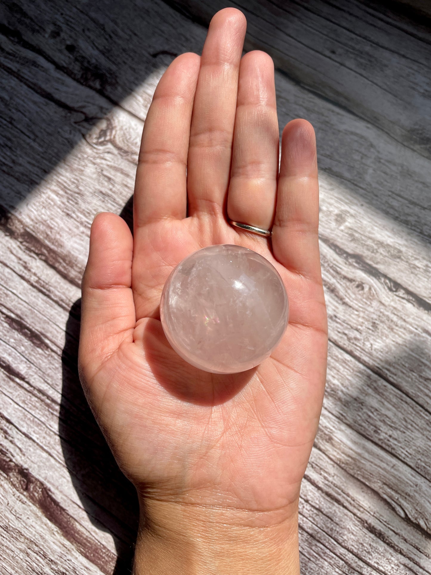 Rose Quartz Crystal Sphere W/ A FREE Stand