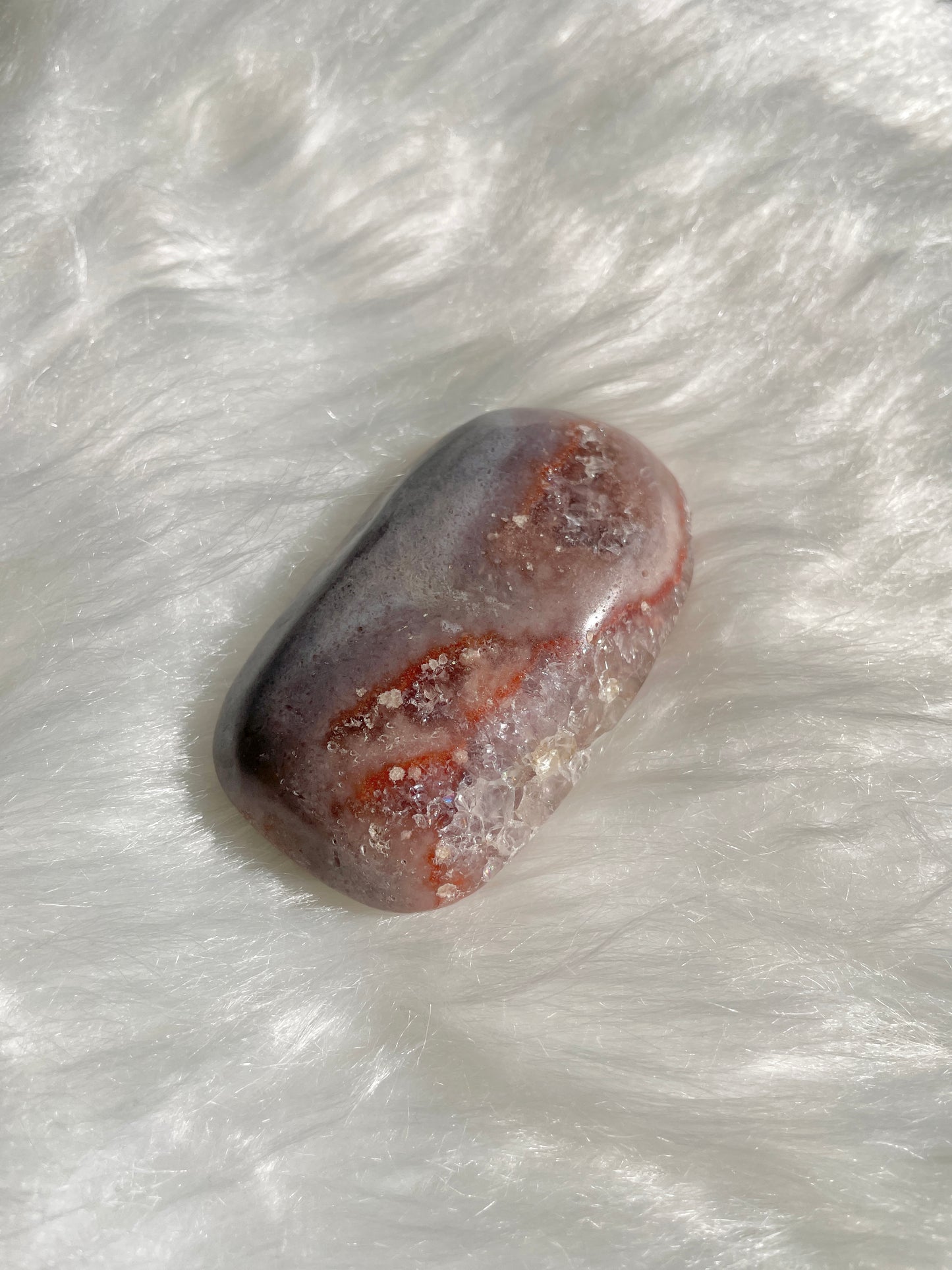 Pink Amethyst Druzy Palm Stone