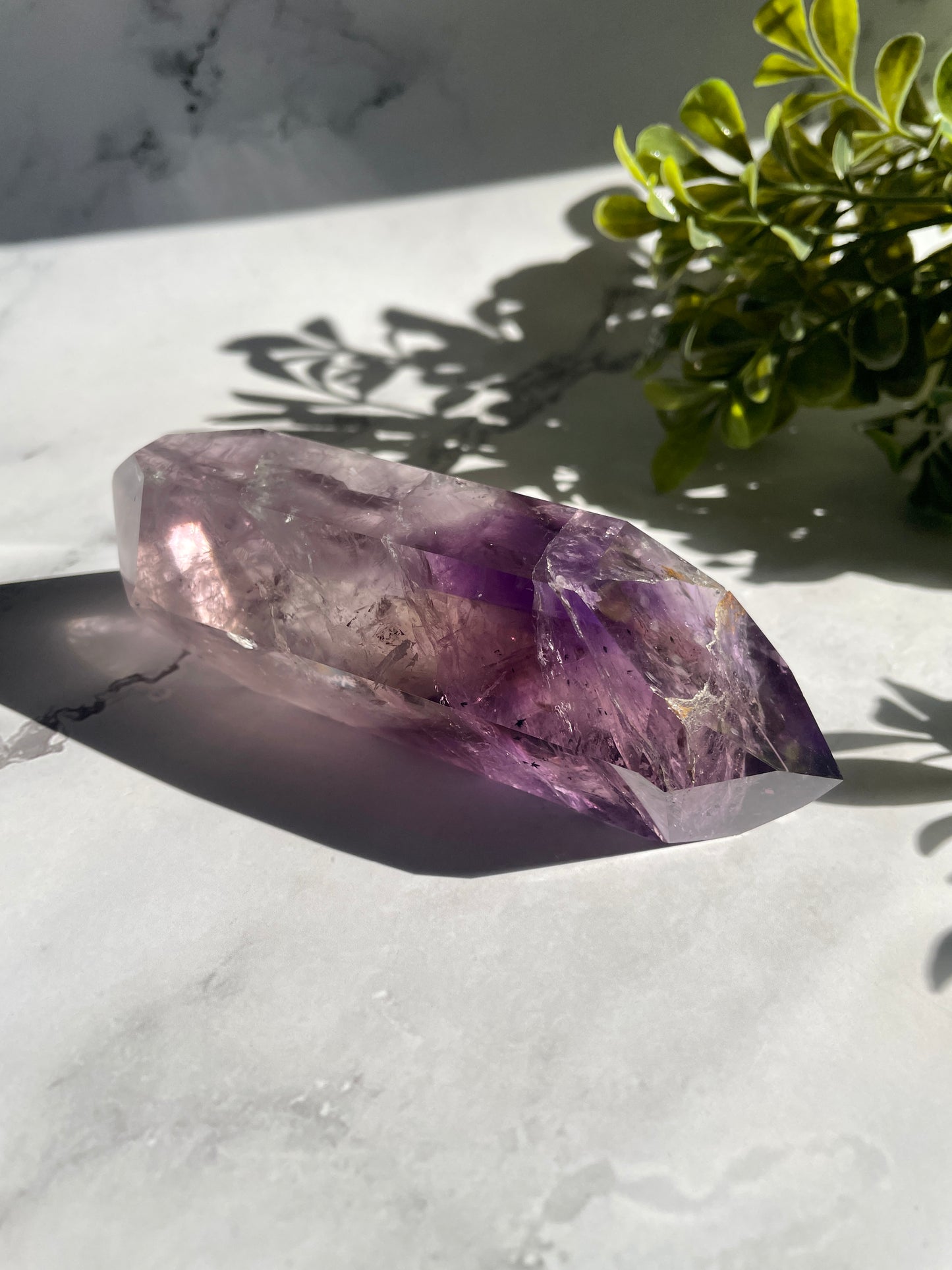 High Quality Double Terminated Amethyst Point Crystal