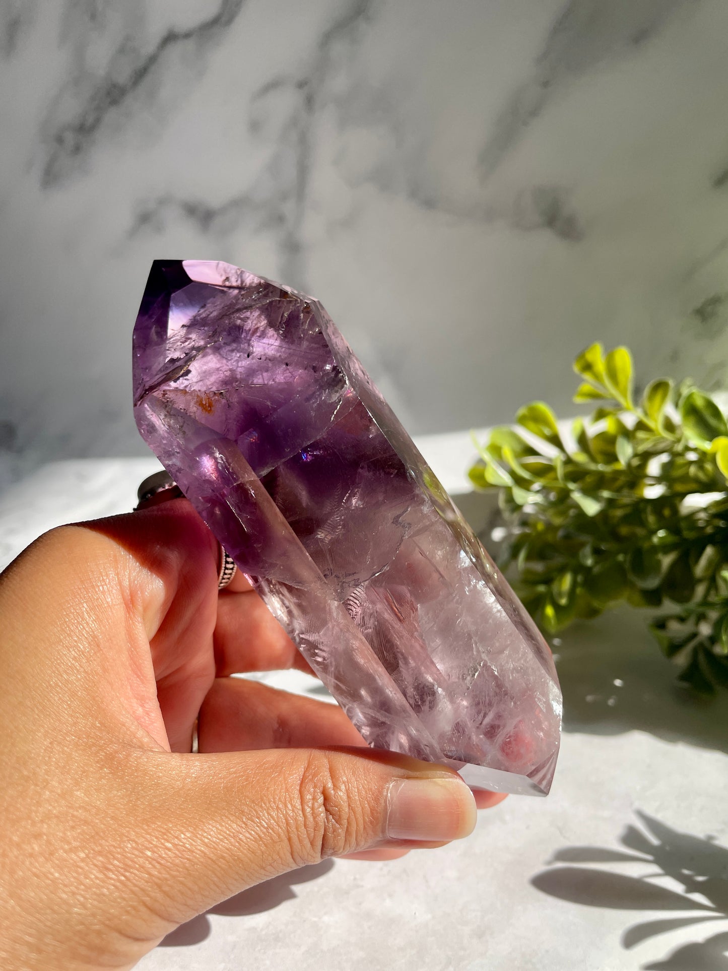 High Quality Double Terminated Amethyst Point Crystal