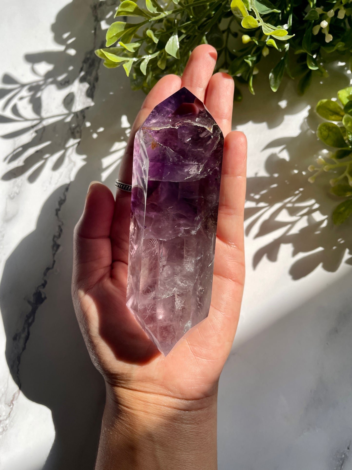 High Quality Double Terminated Amethyst Point Crystal