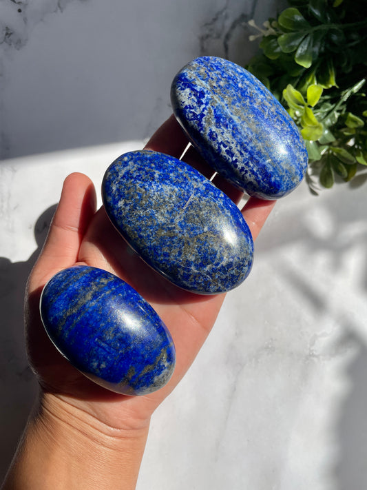 Lapis Lazuli Palm Stones - UV Reactive