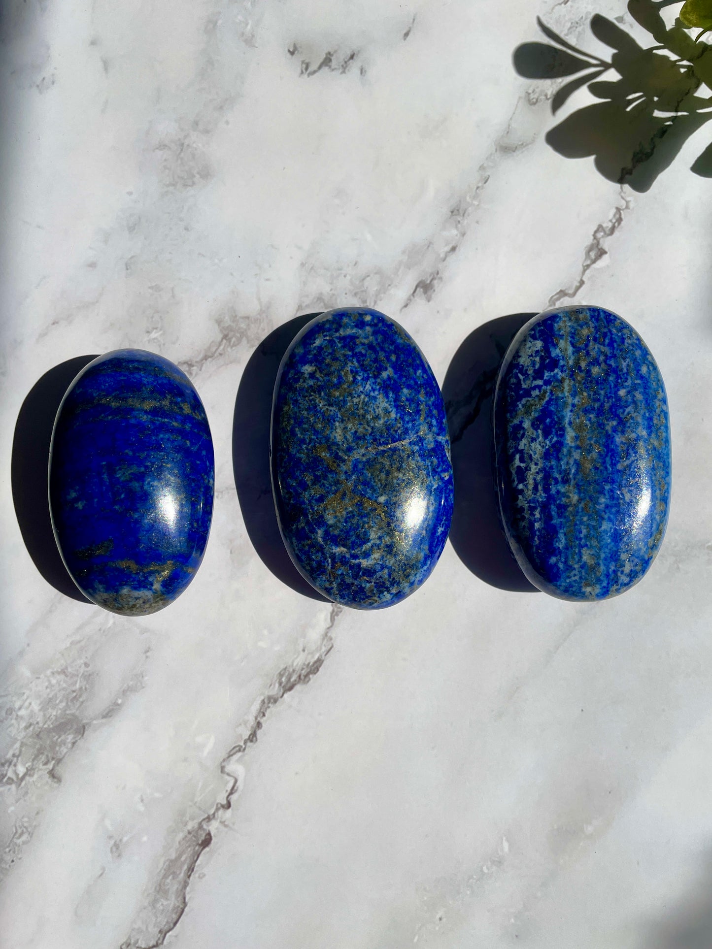 Lapis Lazuli Palm Stones - UV Reactive