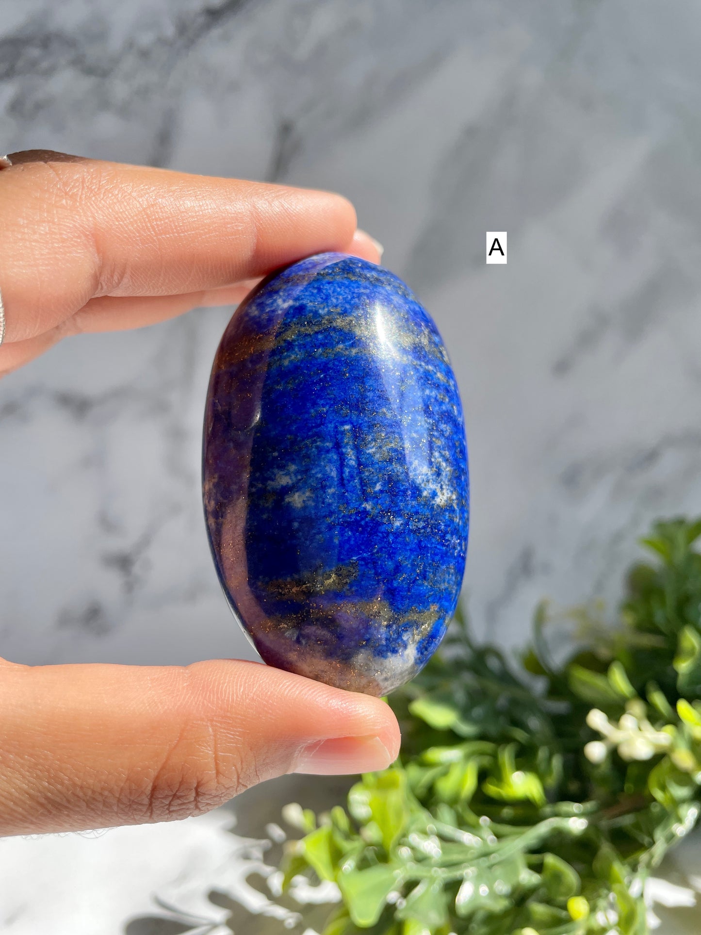 Lapis Lazuli Palm Stones - UV Reactive