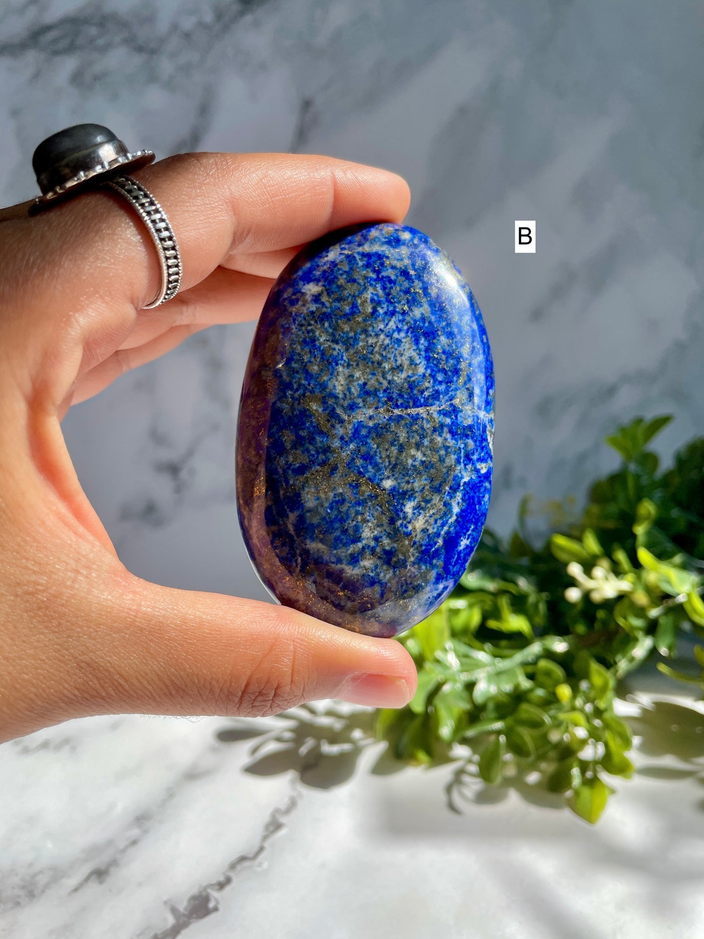 Lapis Lazuli Palm Stones - UV Reactive