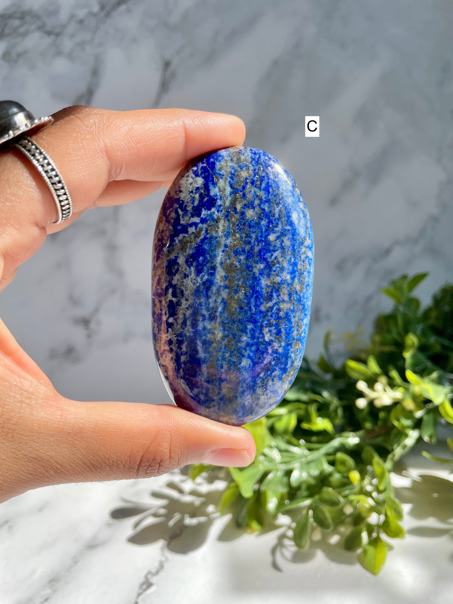 Lapis Lazuli Palm Stones - UV Reactive