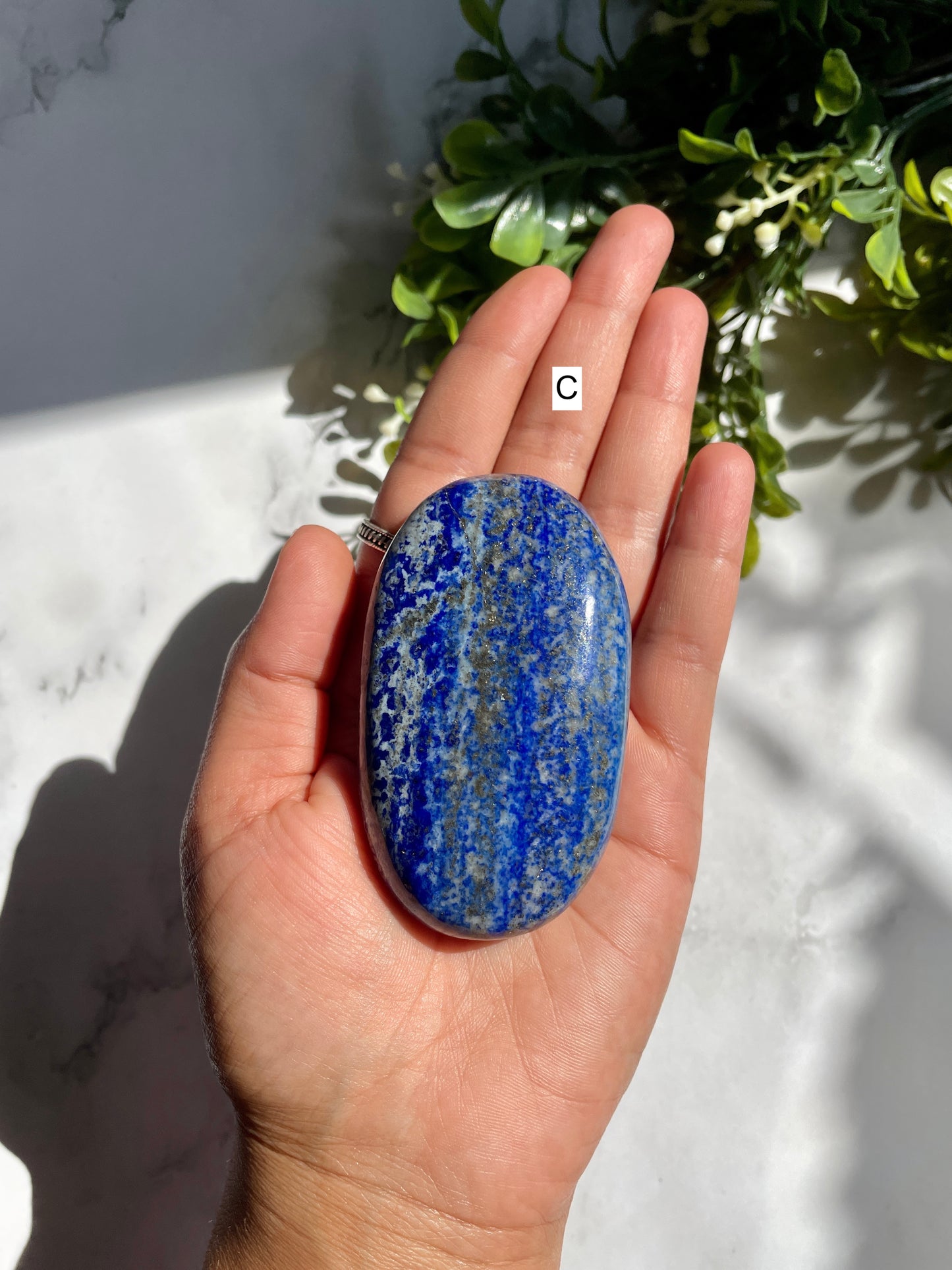 Lapis Lazuli Palm Stones - UV Reactive