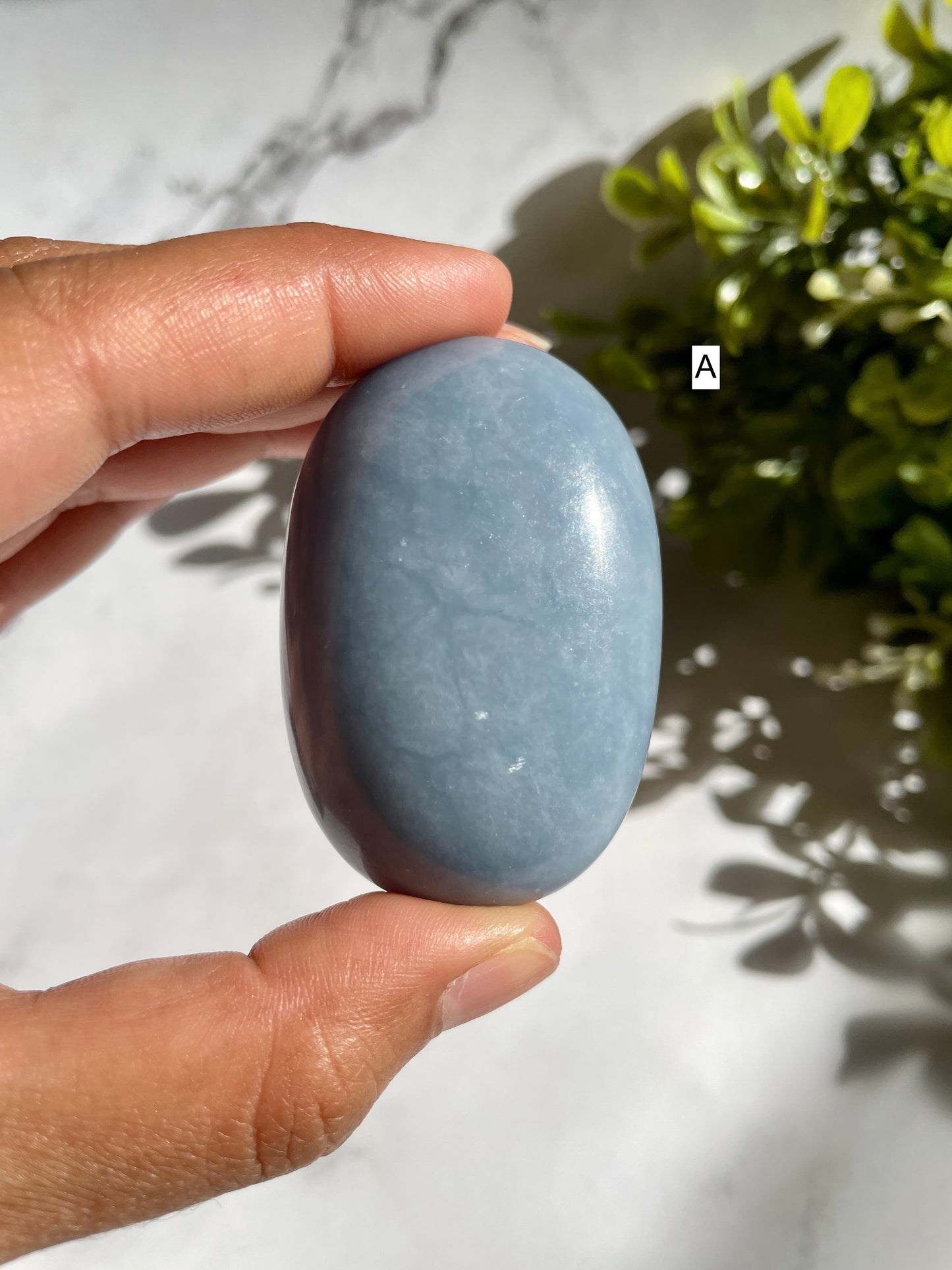 Angelite Polished Palm Stones