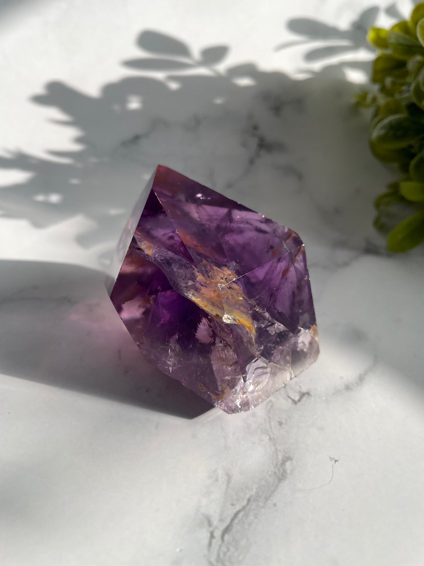 Amethyst Freeform Generator Crystal W/ Iron Inclusions