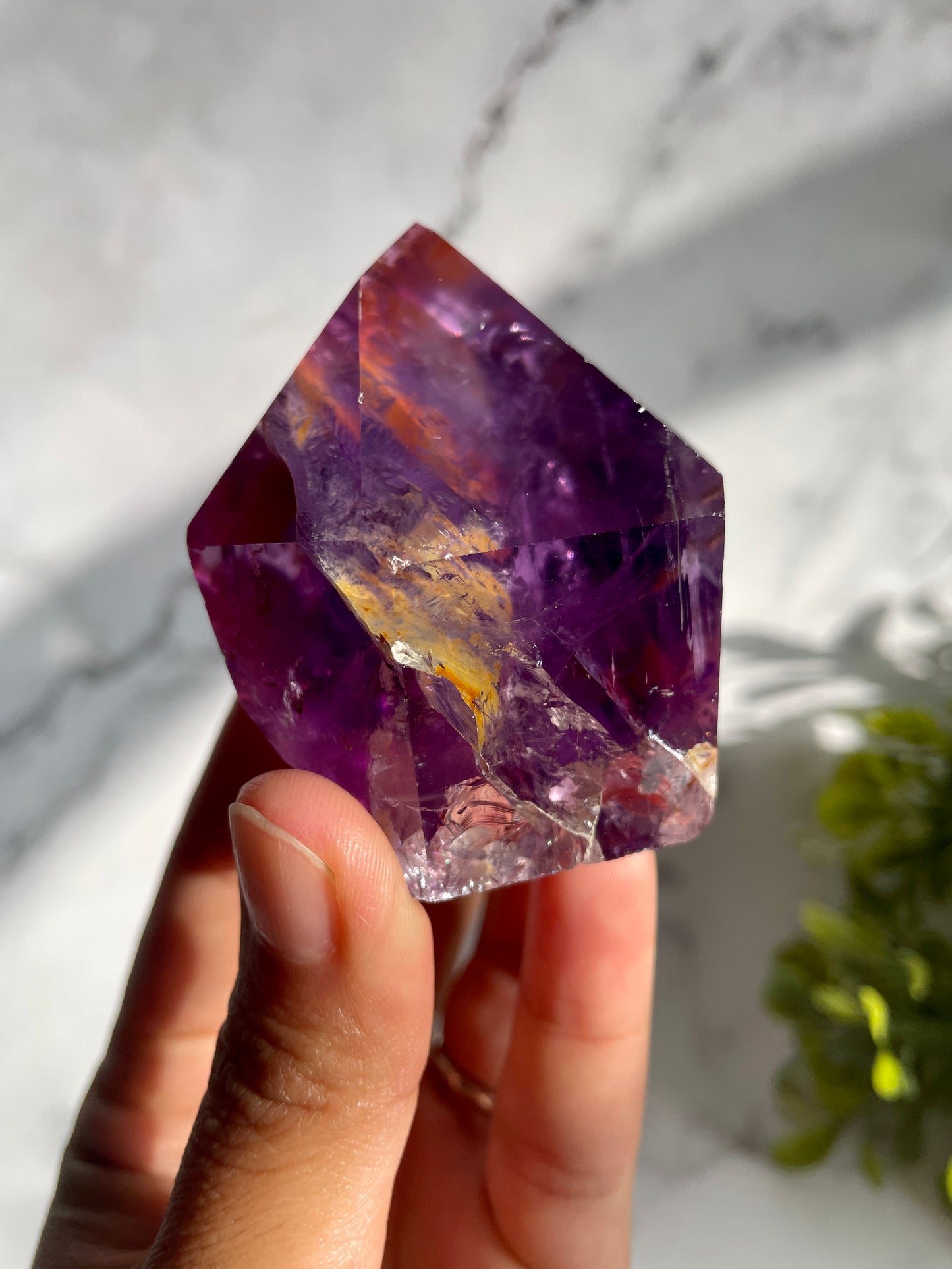 Amethyst Freeform Generator Crystal W/ Iron Inclusions