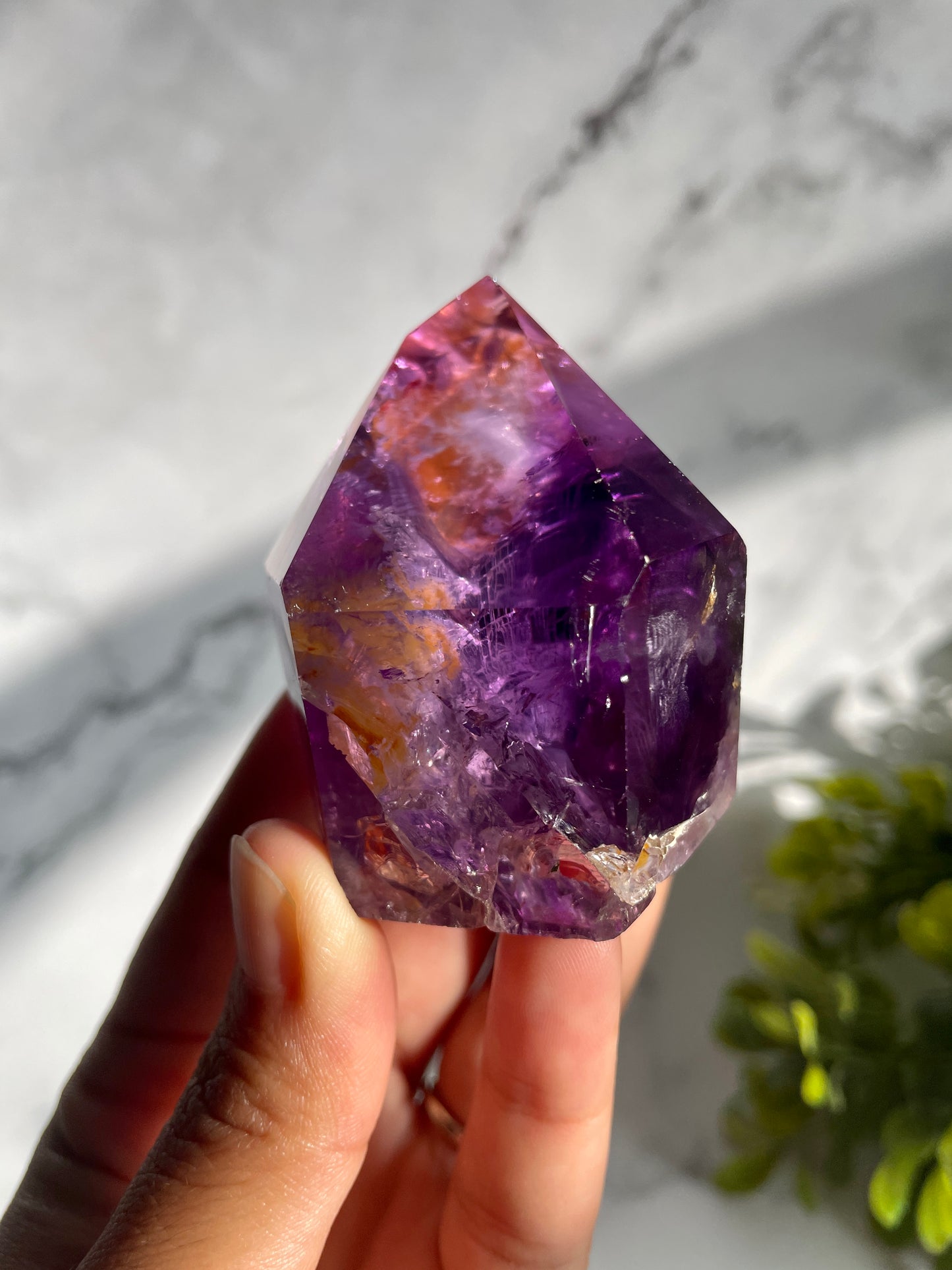 Amethyst Freeform Generator Crystal W/ Iron Inclusions