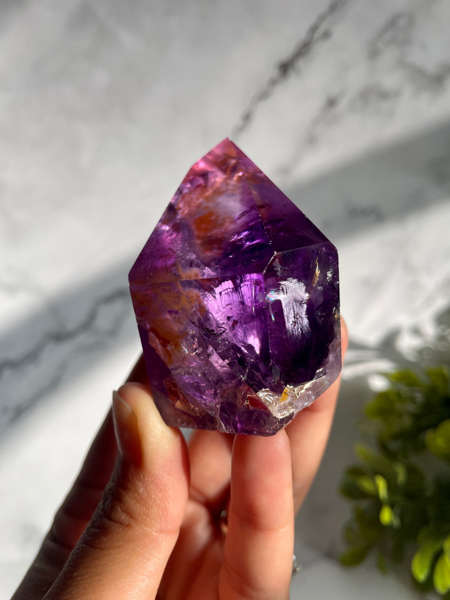 Amethyst Freeform Generator Crystal W/ Iron Inclusions