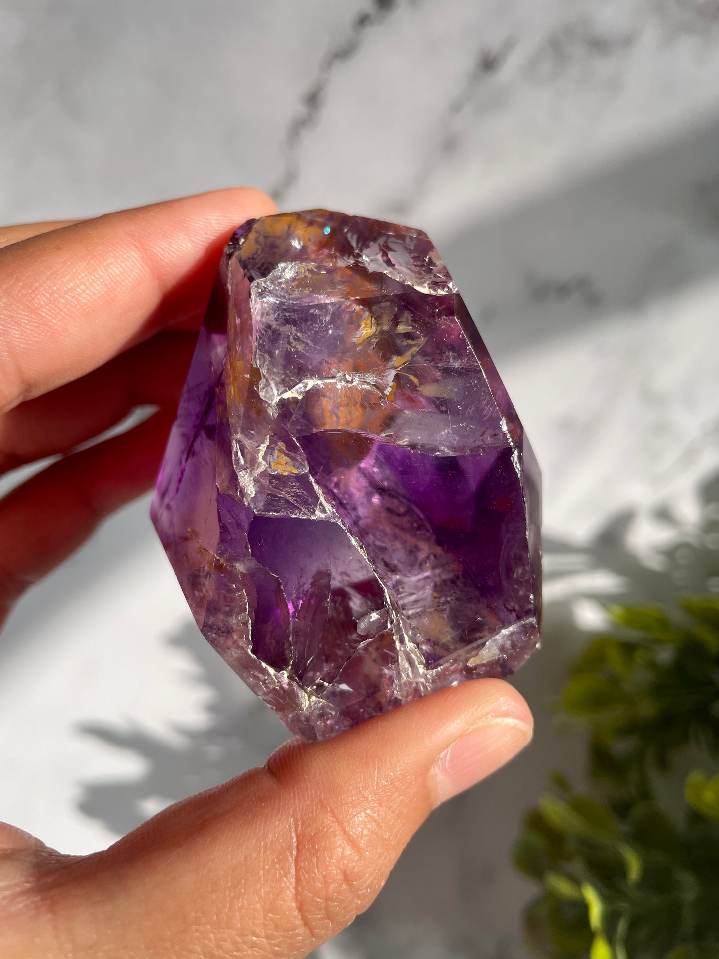 Amethyst Freeform Generator Crystal W/ Iron Inclusions