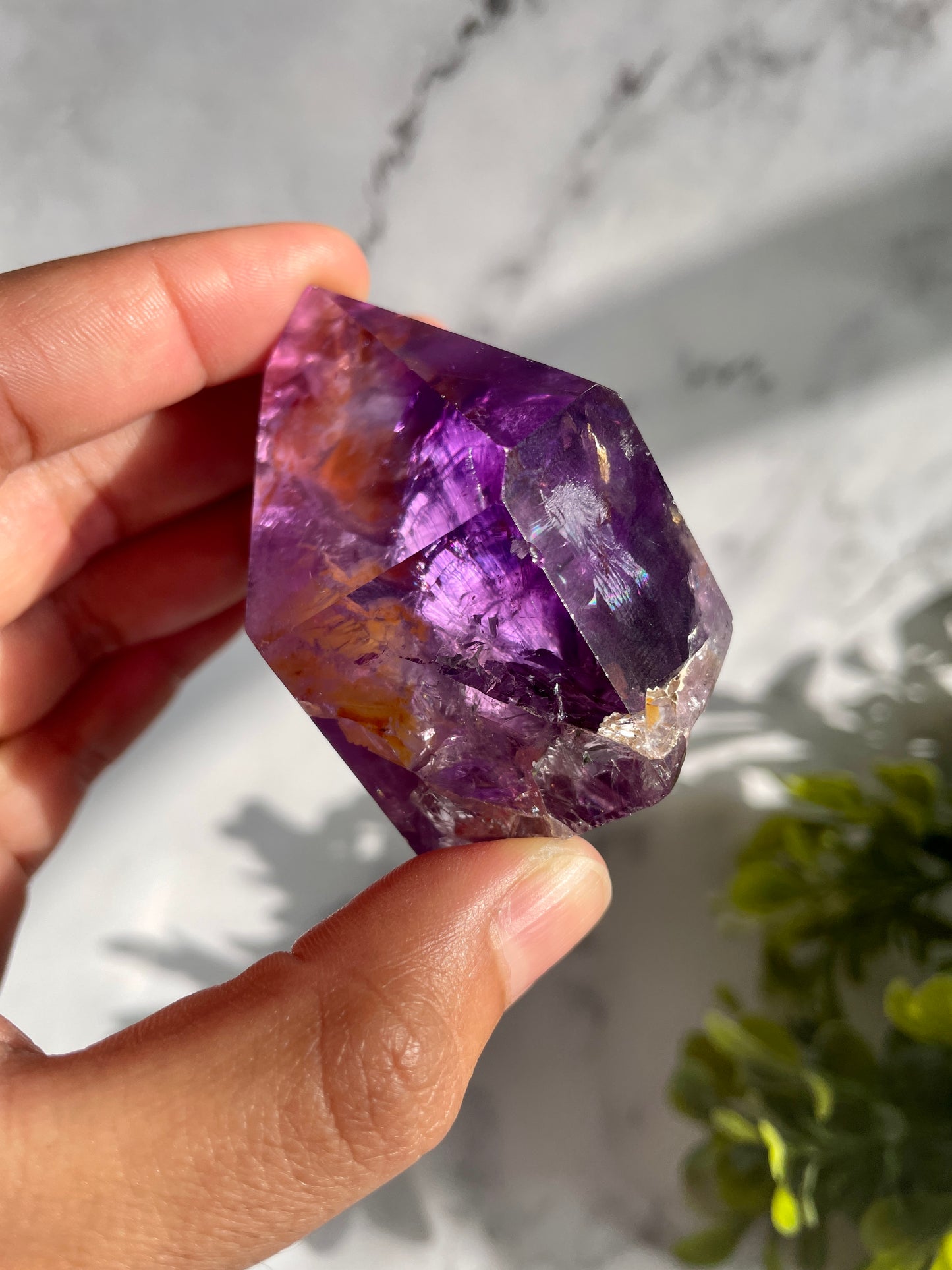 Amethyst Freeform Generator Crystal W/ Iron Inclusions