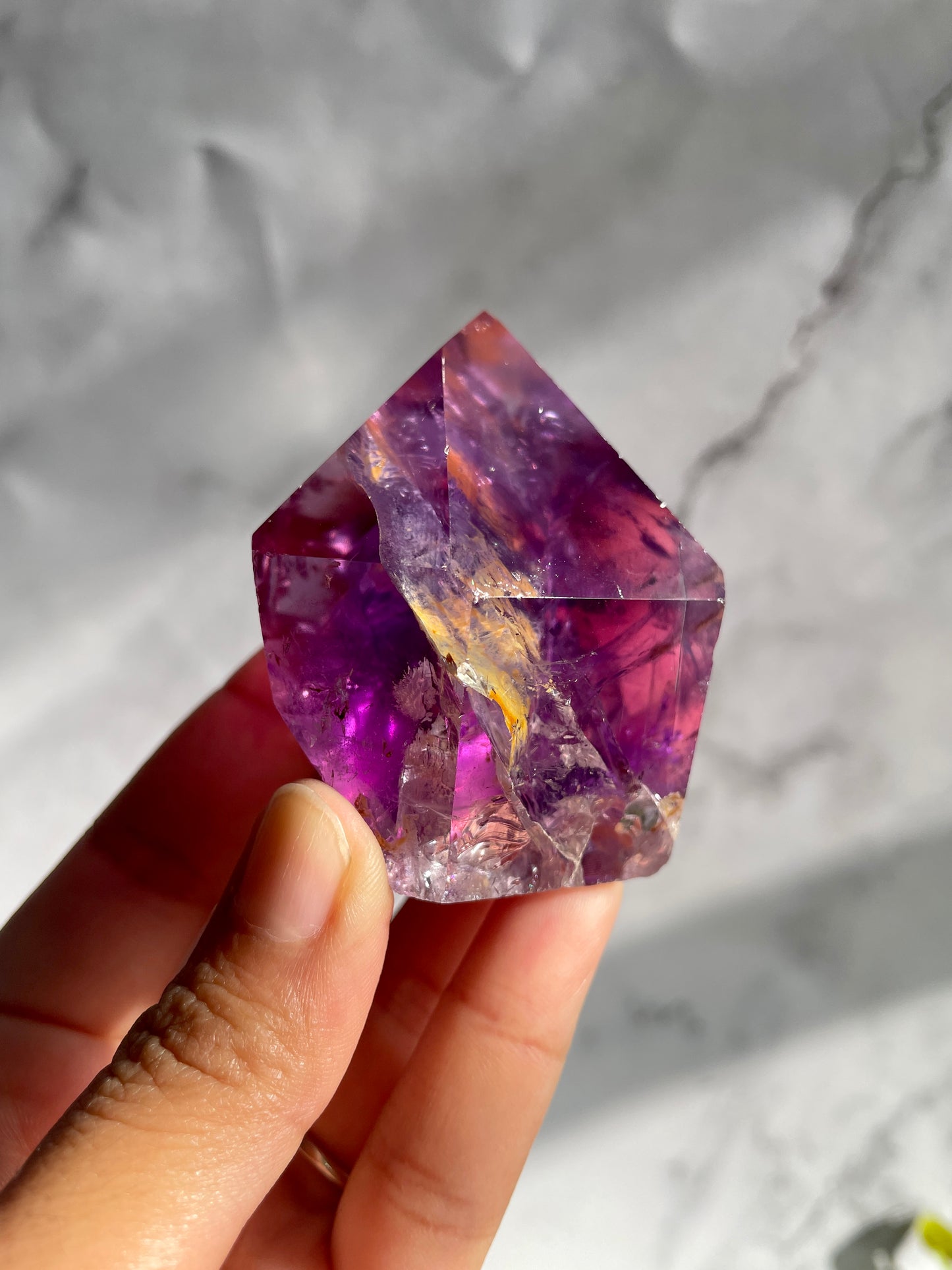 Amethyst Freeform Generator Crystal W/ Iron Inclusions