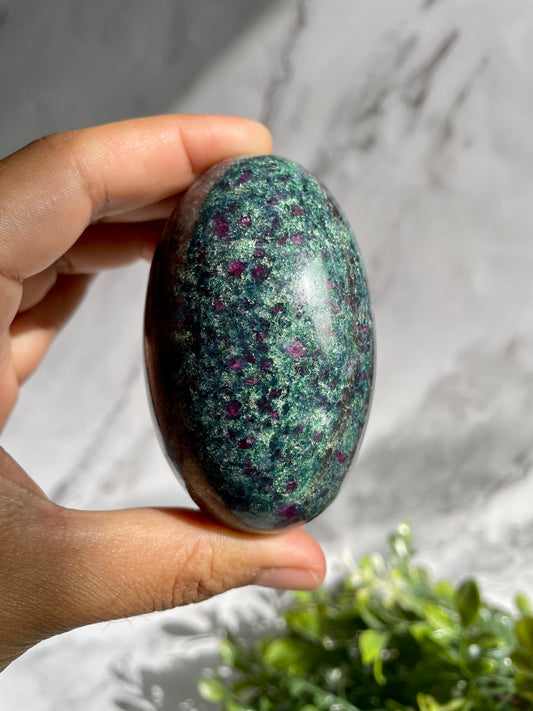 Ruby Kyanite & Fuchsite Lingam Crystal