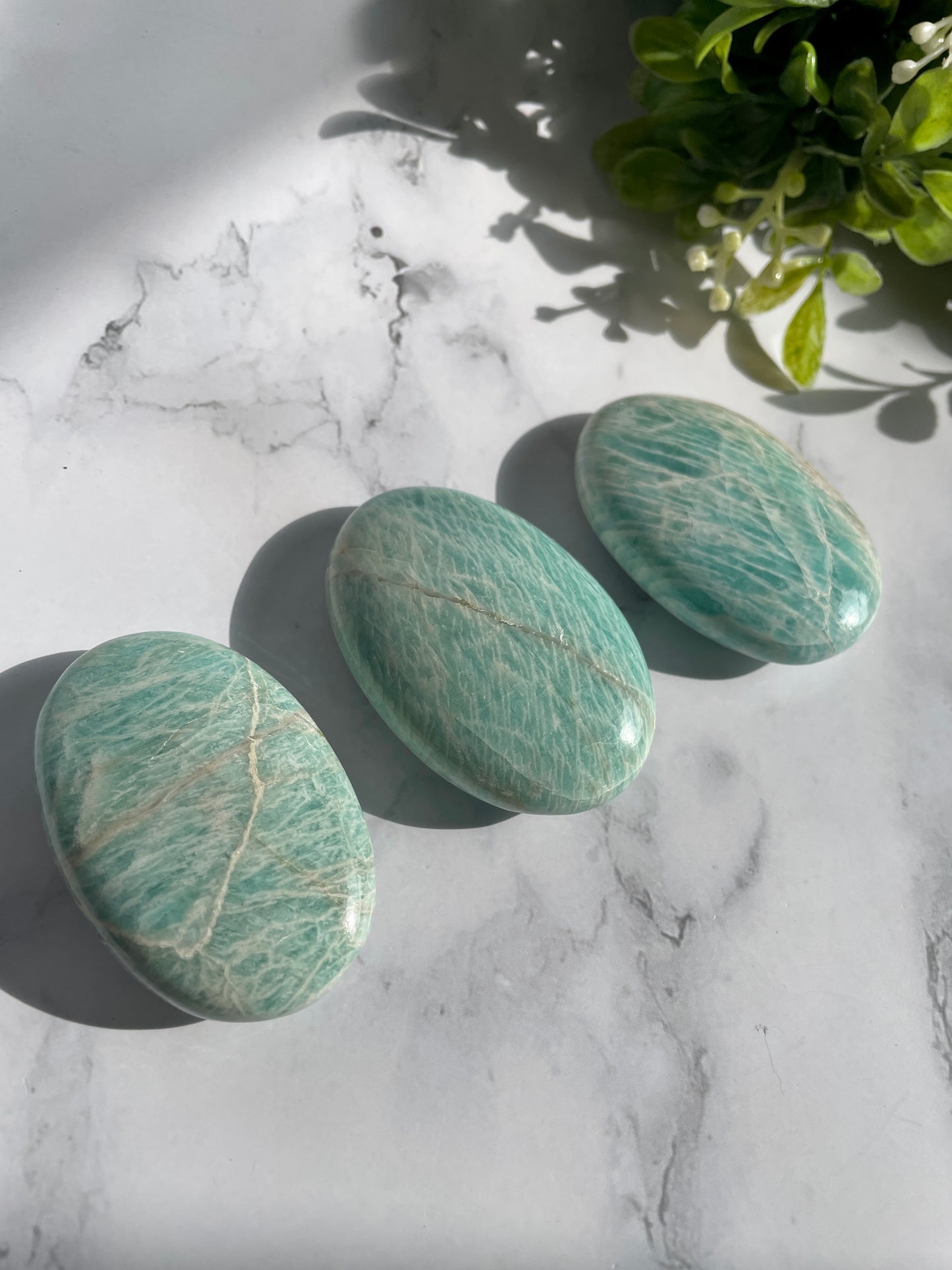 Amazonite Palm Stones