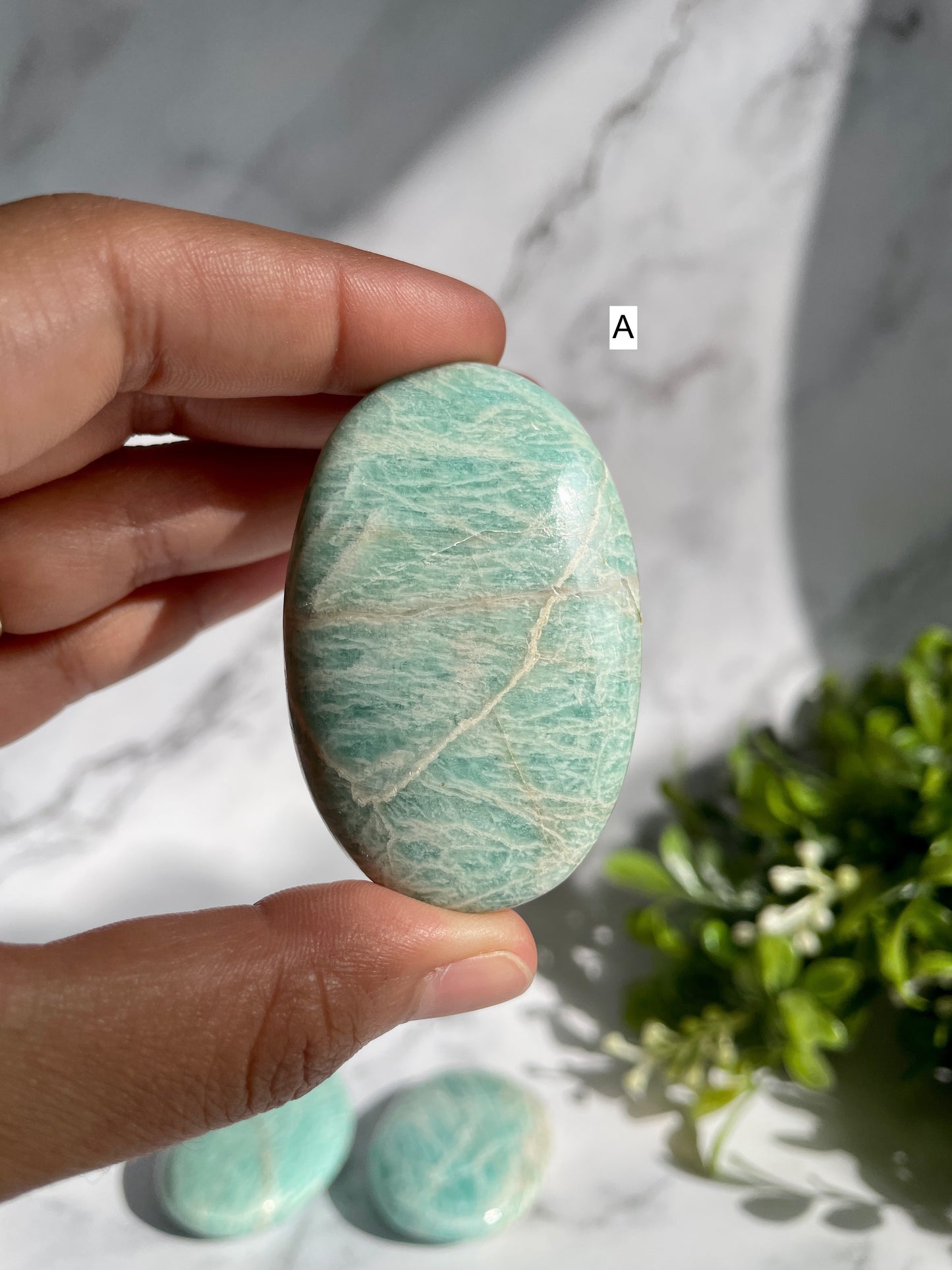 Amazonite Palm Stones