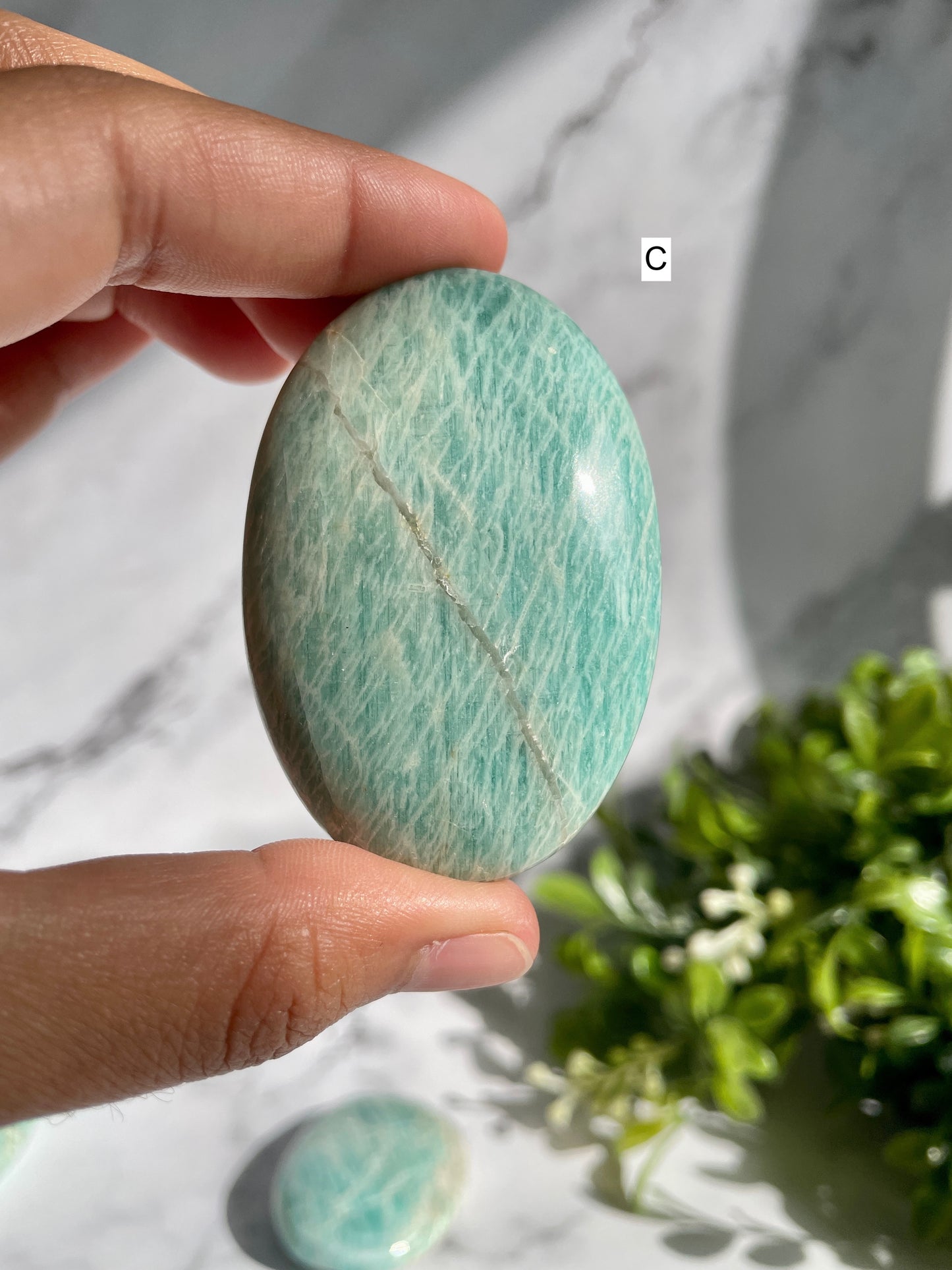 Amazonite Palm Stones