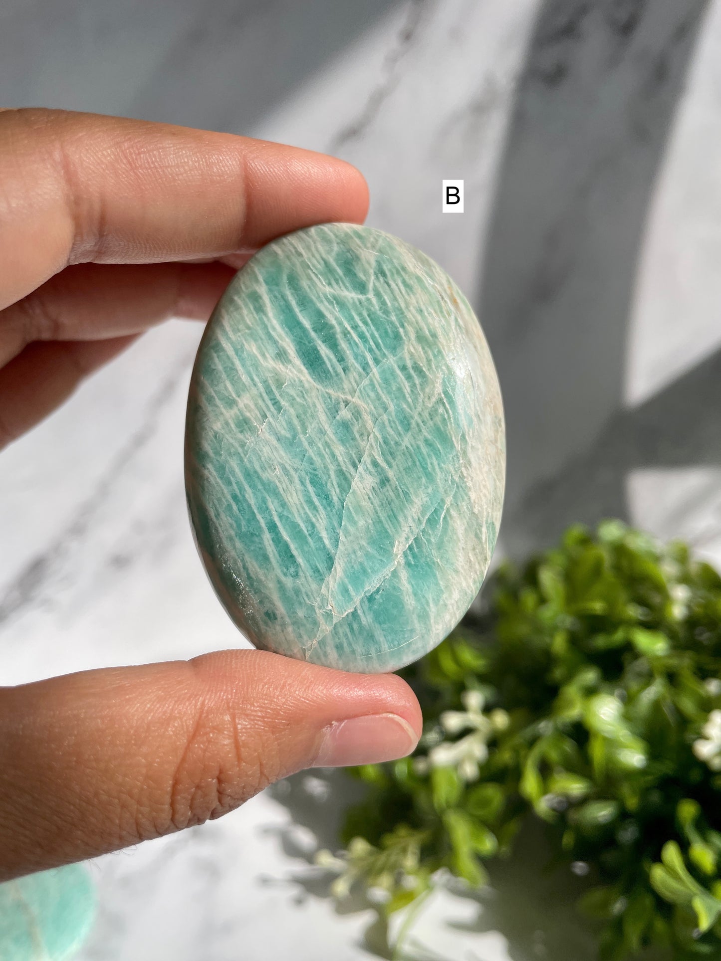 Amazonite Palm Stones