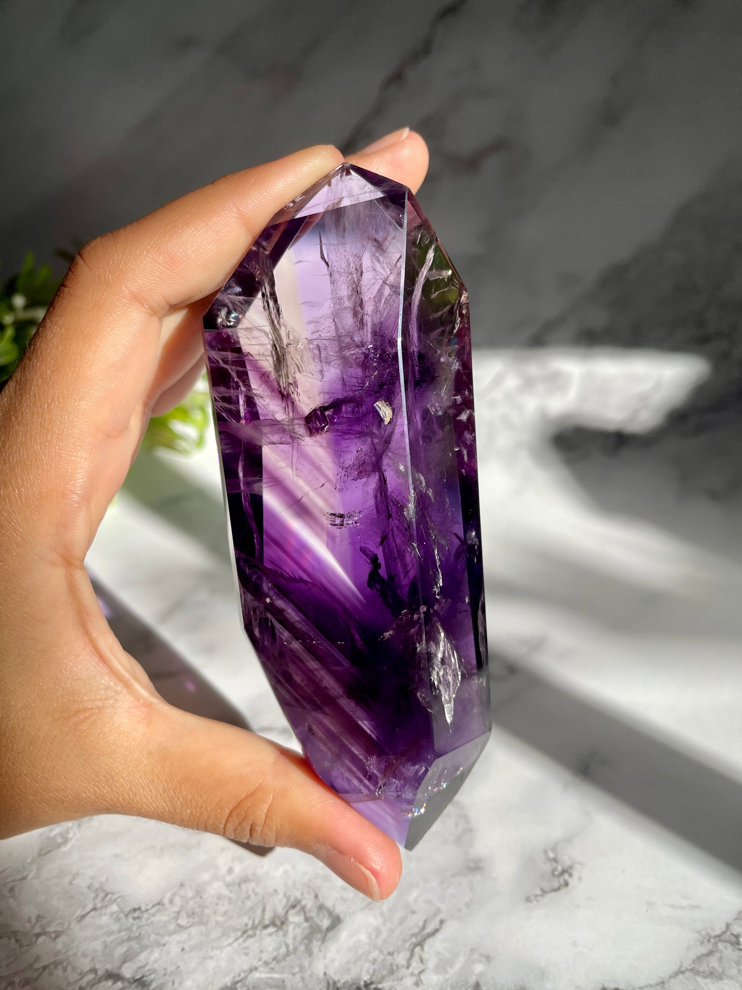 High Quality Amethyst Double Terminated Point