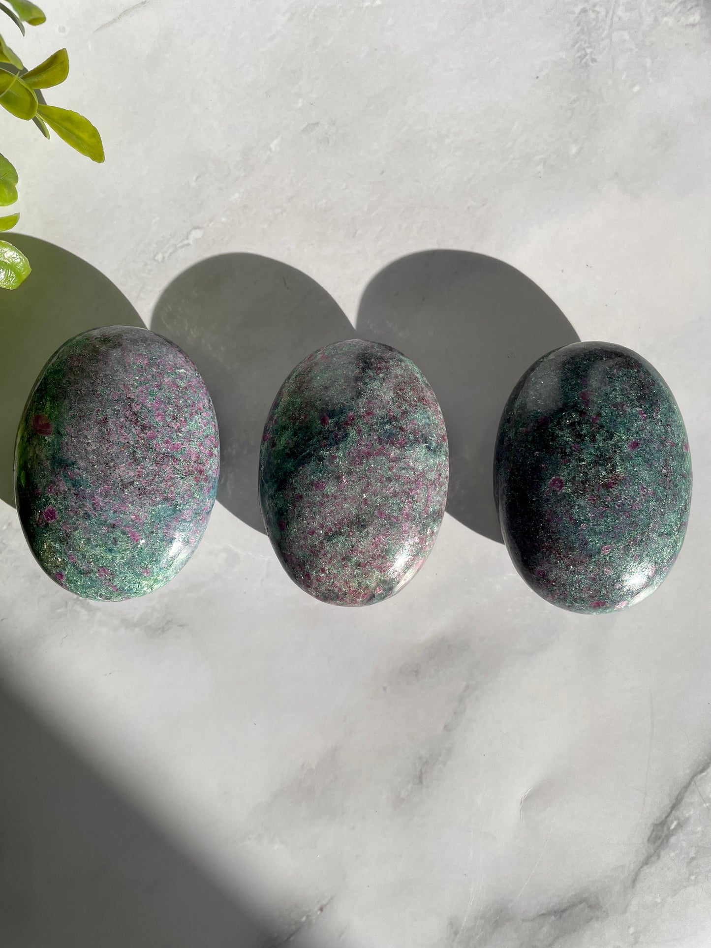 Ruby Kyanite Fuchsite Palm Stones