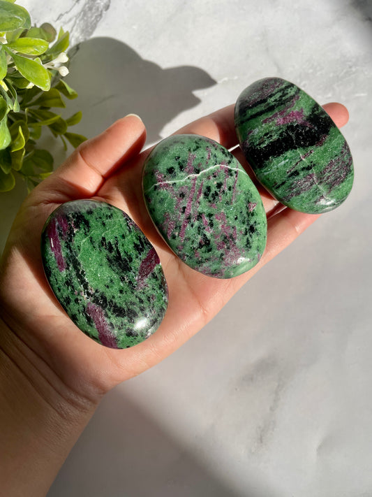 Ruby Zoisite Palm Stones