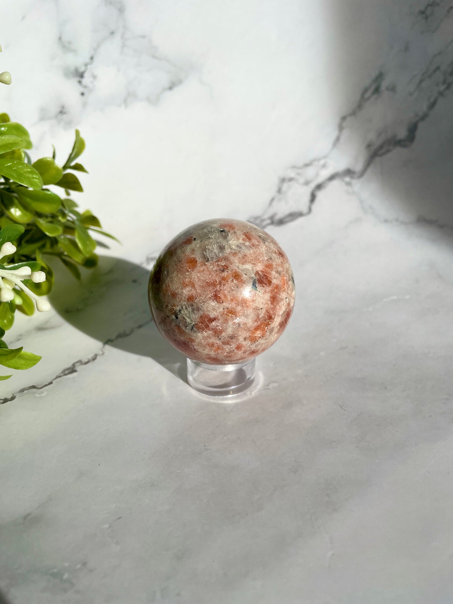 Sunstone Crystal Sphere W/ FREE Stand