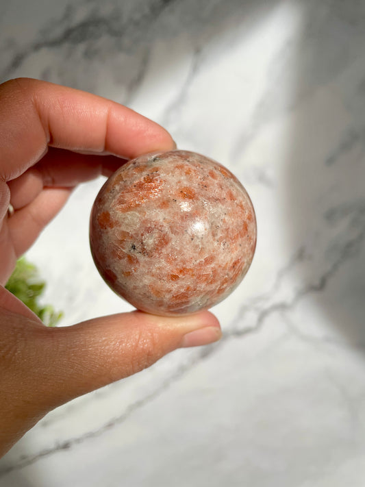 Sunstone Crystal Sphere W/ FREE Stand